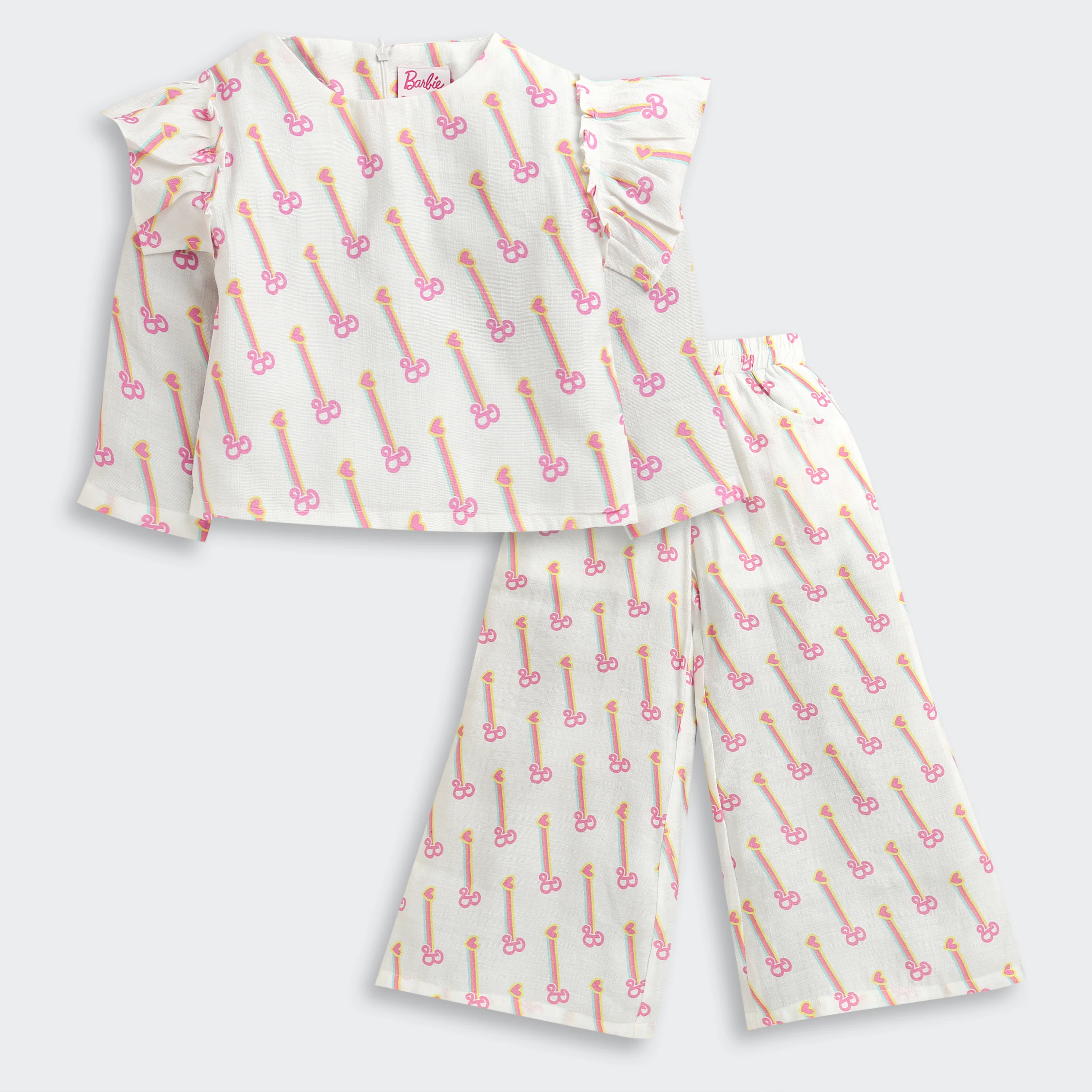 Barbie White Printed Co-Ord Set BAISET0003 - Image 2