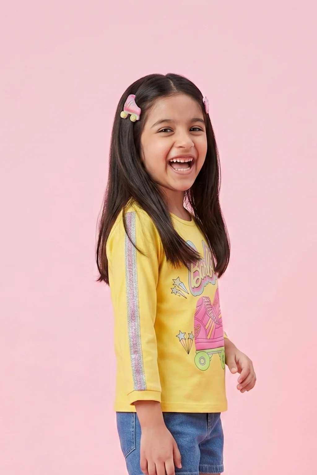 Barbie Yellow Graphic T-Shirt BATP2166 - Image 4