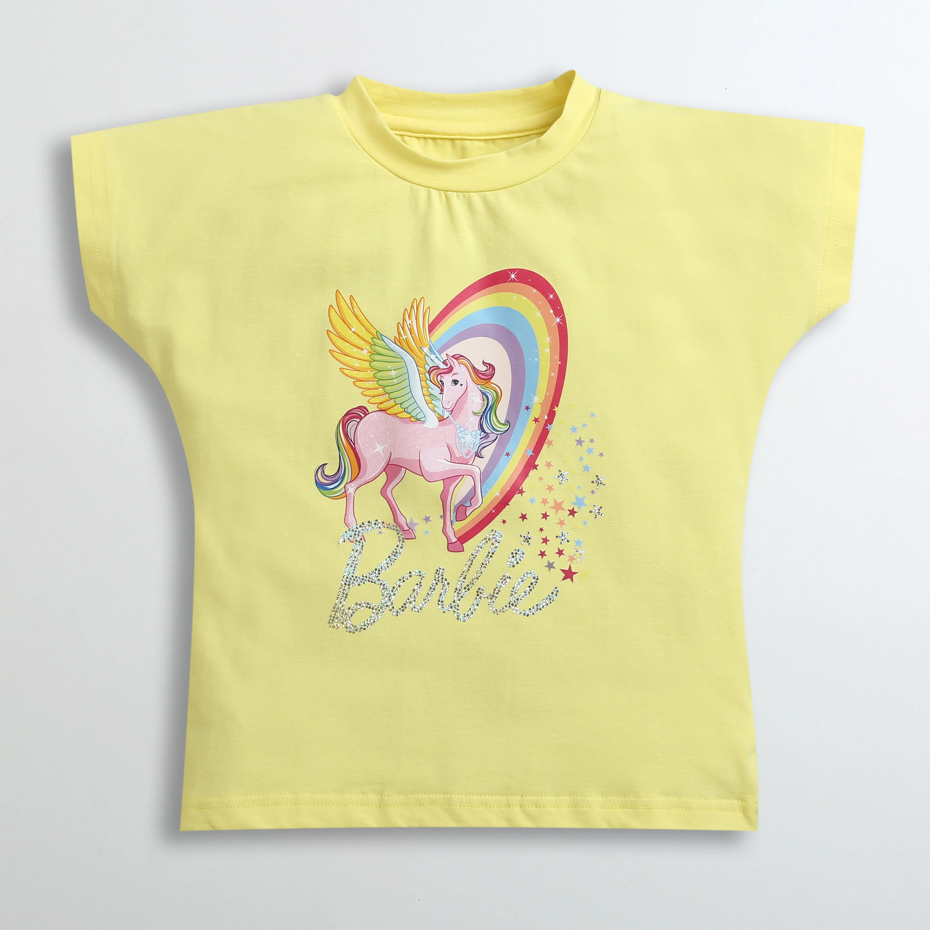 Barbie Yellow Unicorn Print T-Shirt BATP2026 - Image 5
