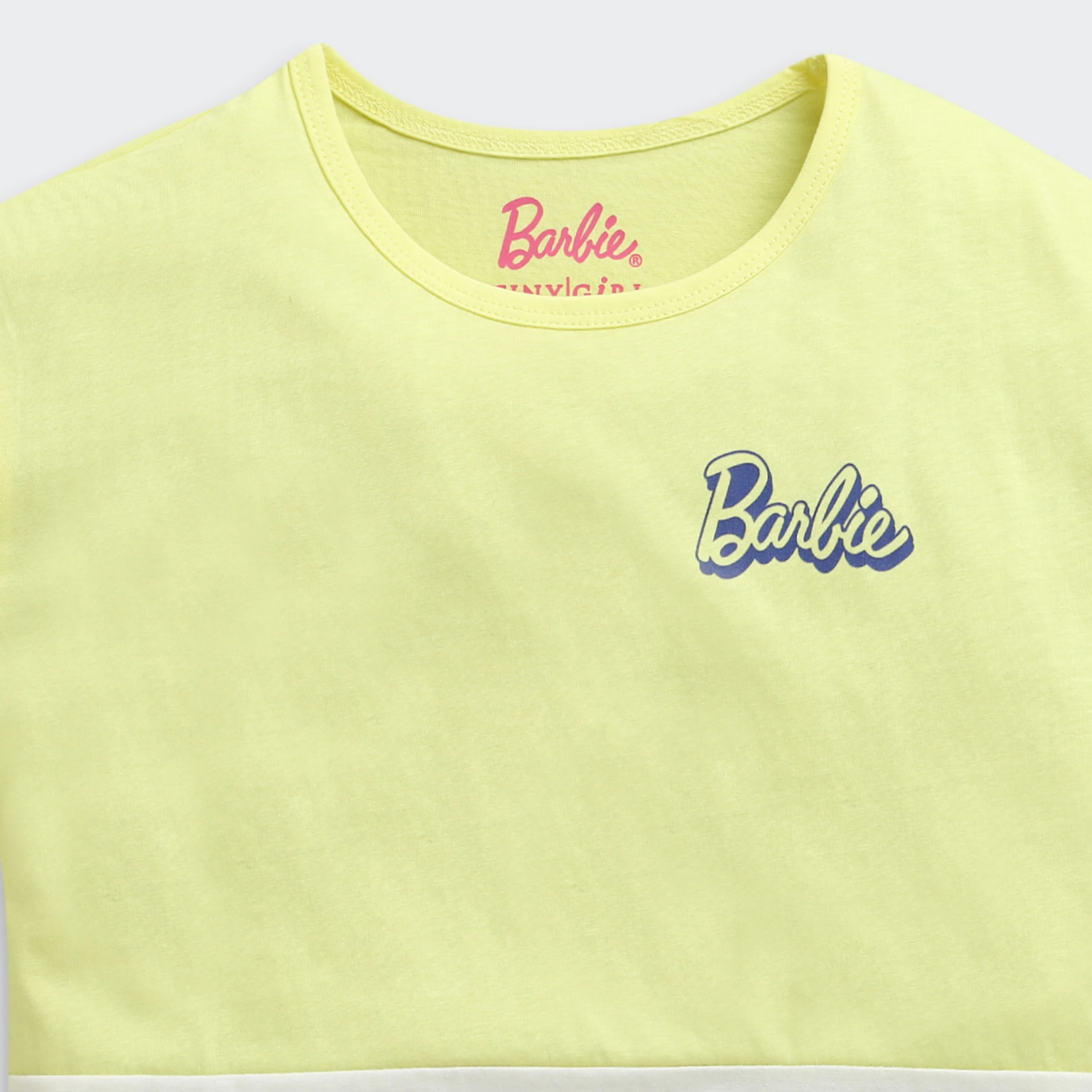 Barbie Yellow Vacay Vibes Crop T-Shirt BATP2122 - Image 7