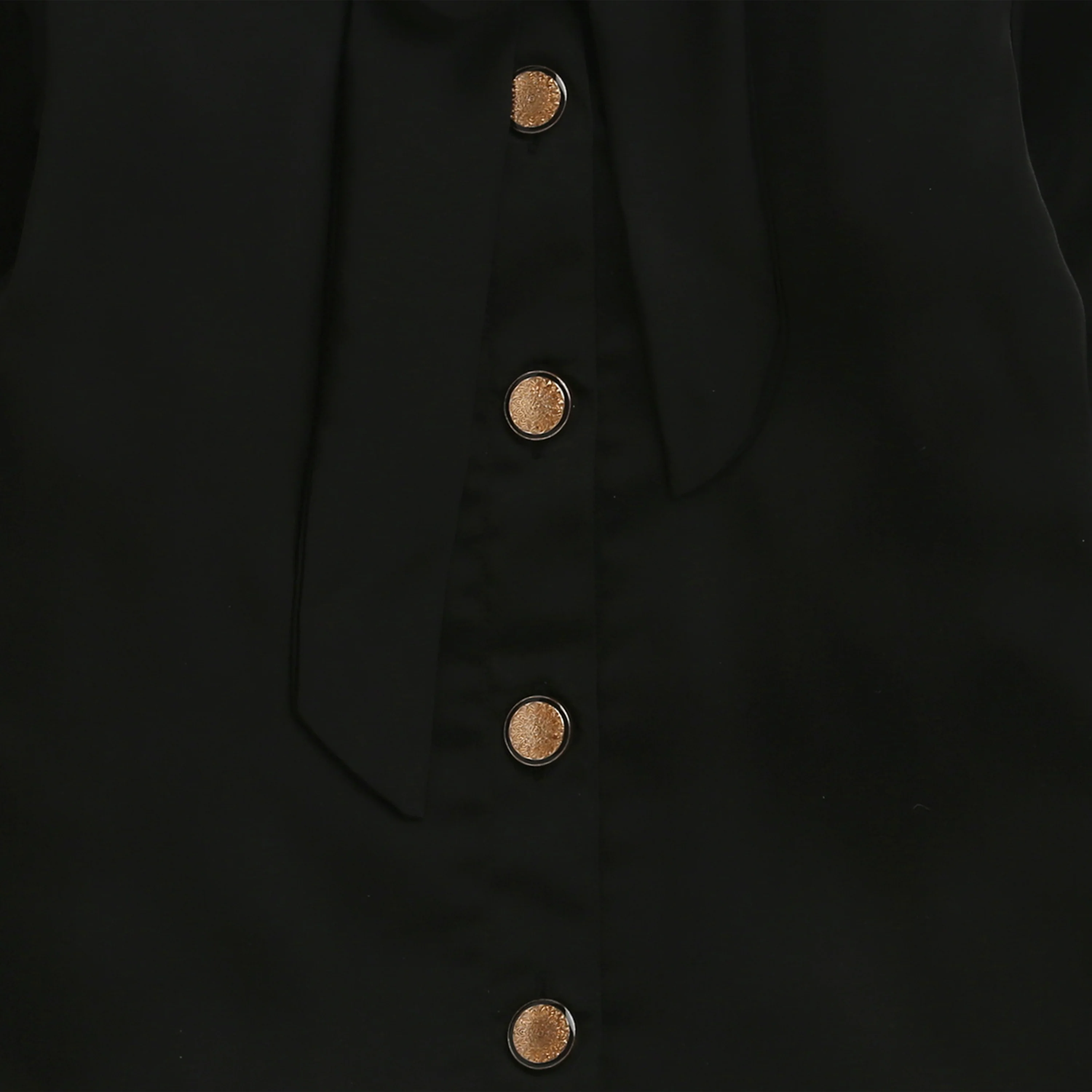 Black Bow Tie Party Shirt with Floral Brooch TG6271 - Image 5