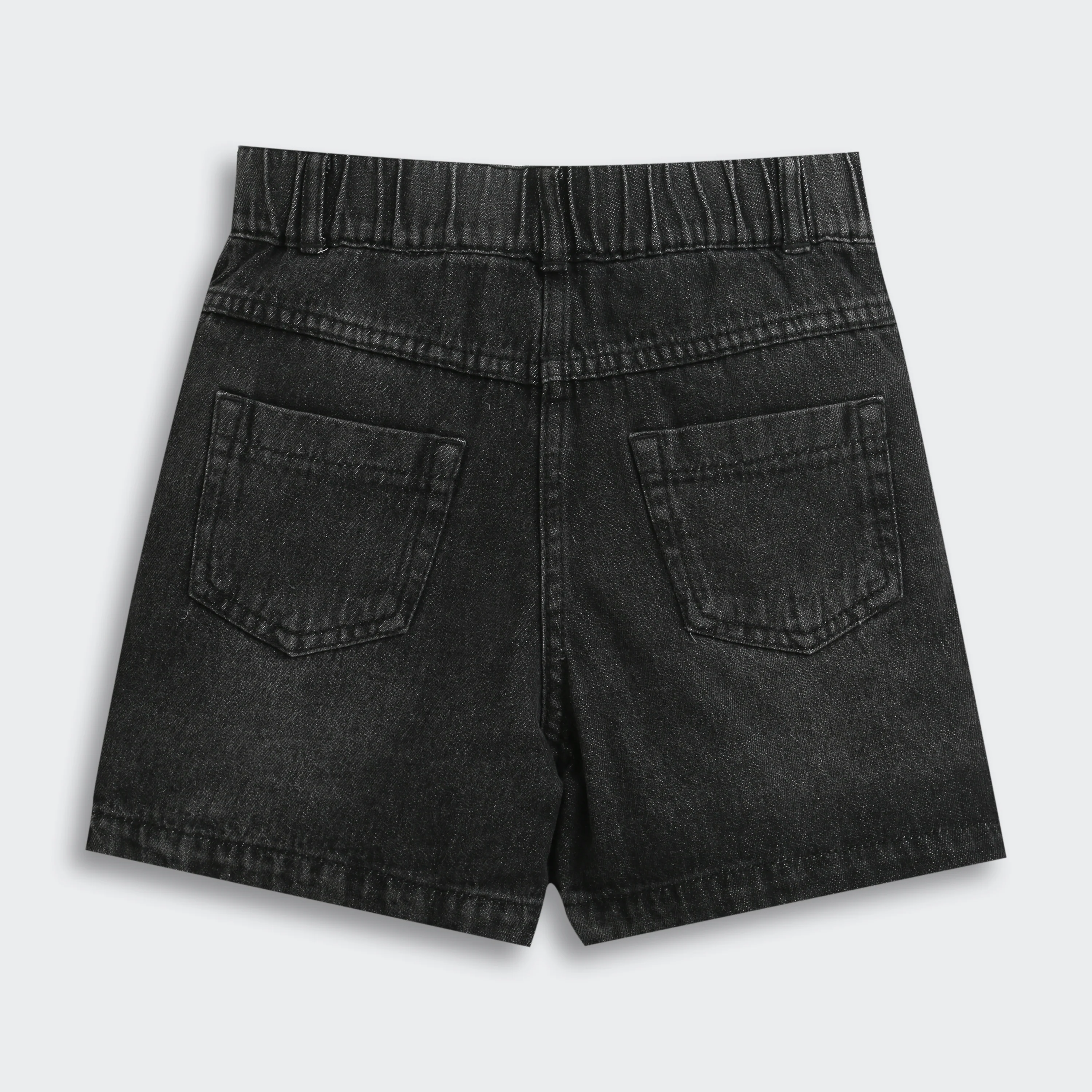 Black Denim Button-Front Skirt for Girls S892 - Image 6