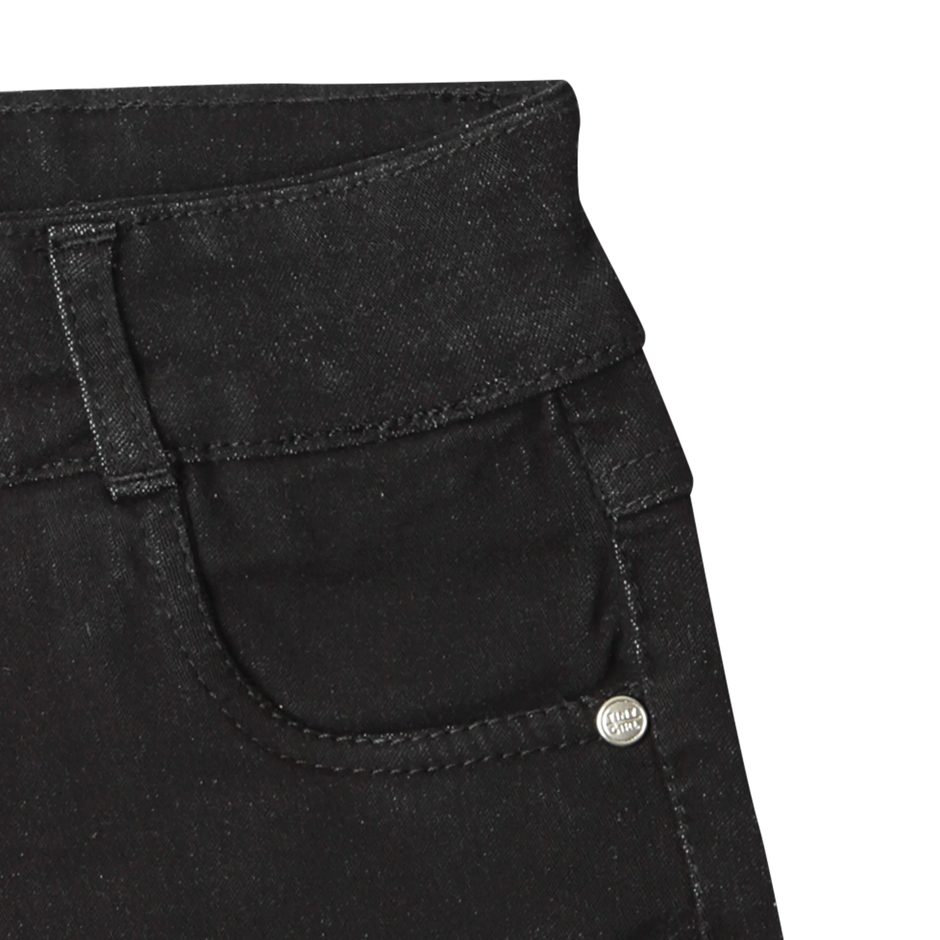 Black Denim High-Waist Shorts H846 - Image 8