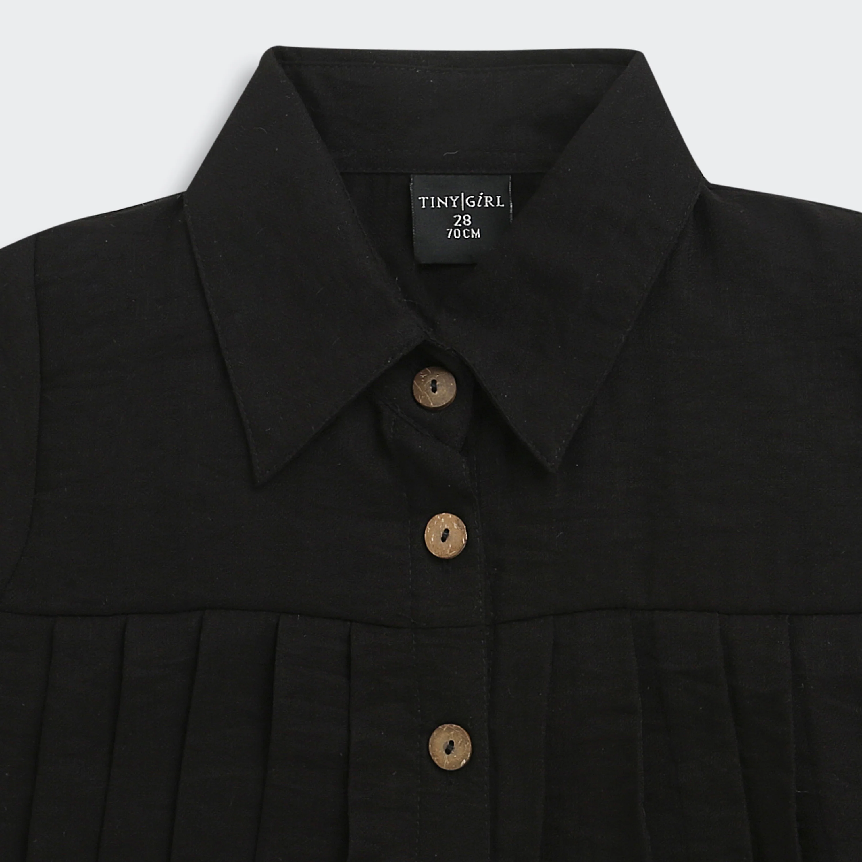 Black Half Sleeves Solid Shirt Style Top TG6410 - Image 7