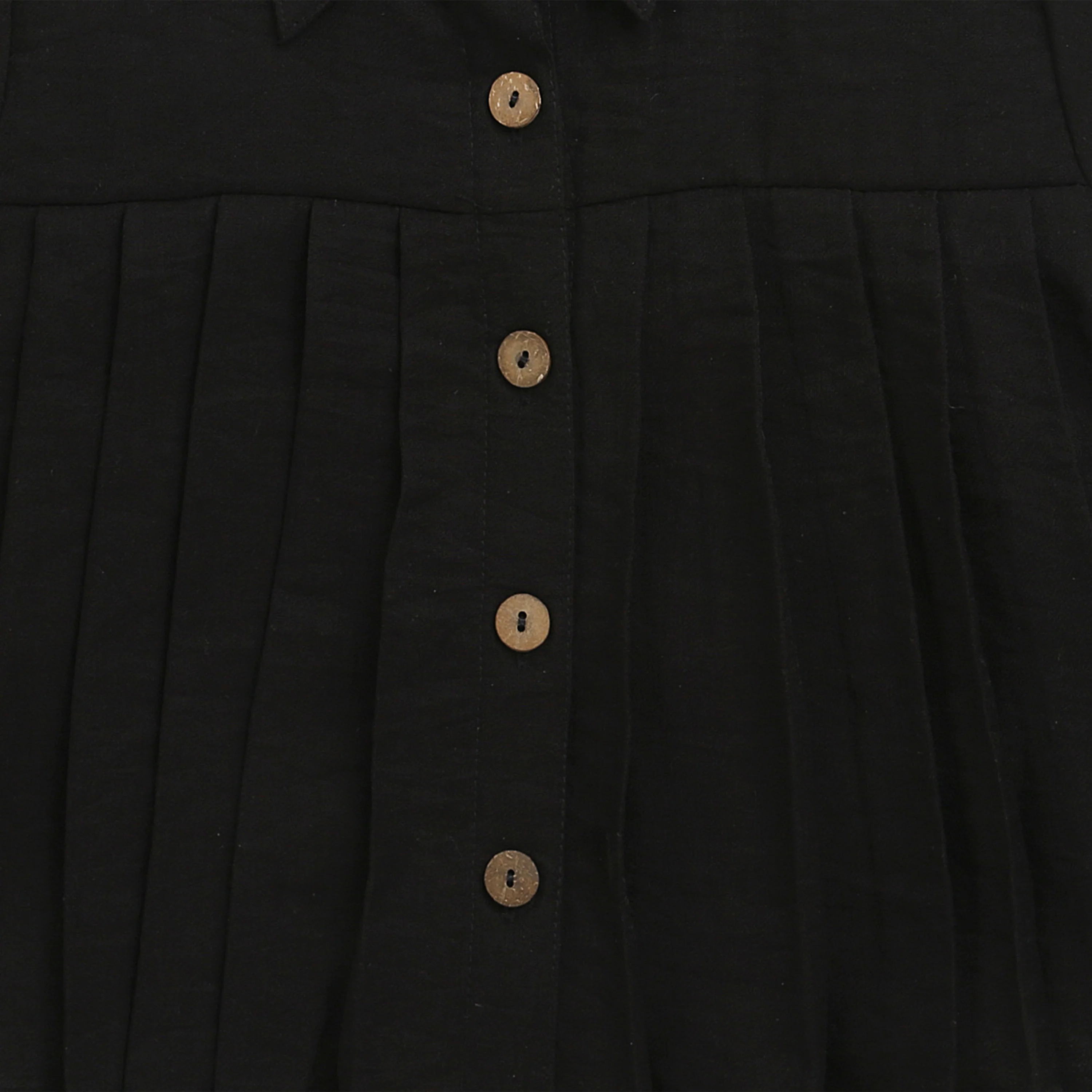 Black Half Sleeves Solid Shirt Style Top TG6410 - Image 8