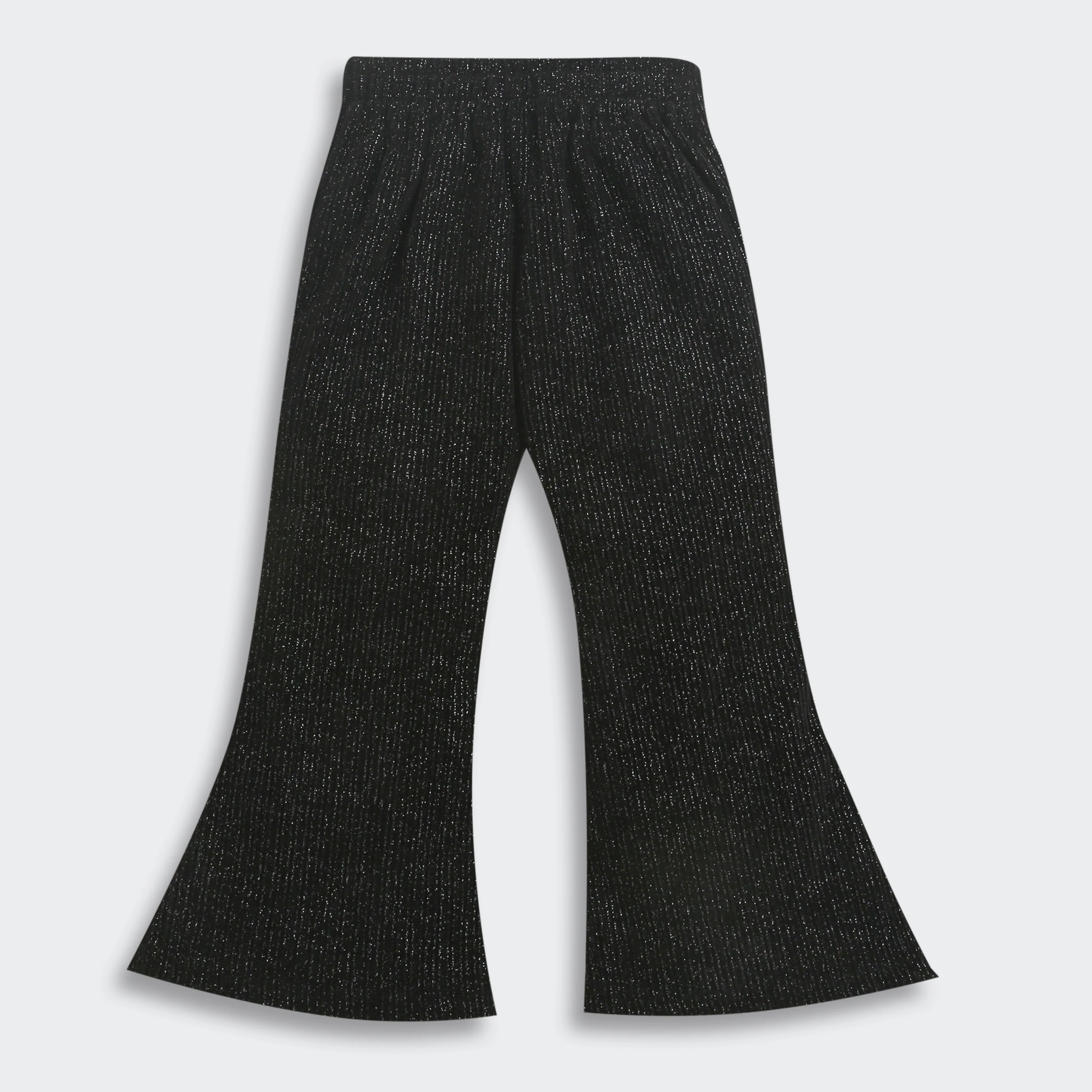 Black Shimmer Flared Pants P1693
