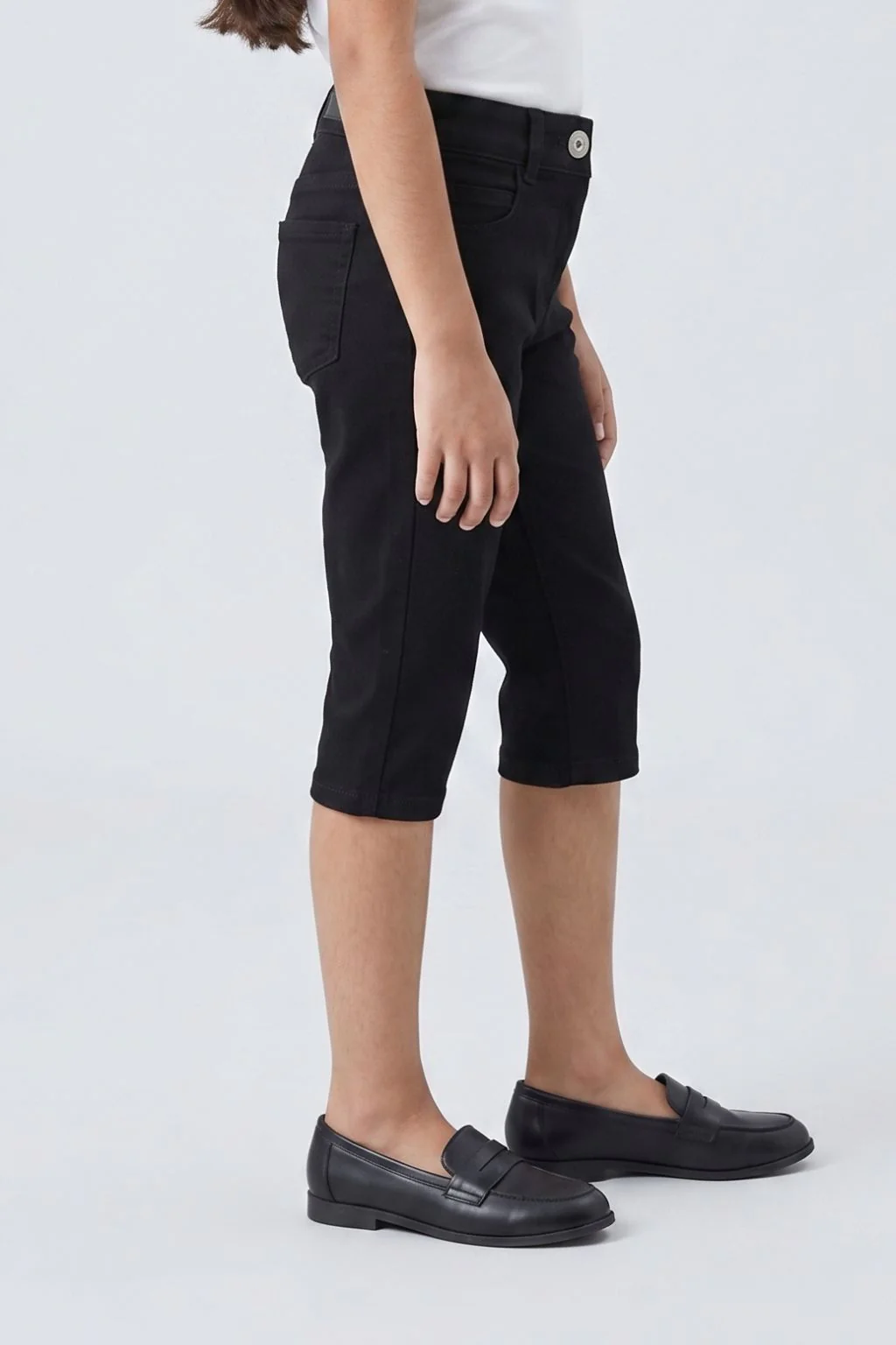 Black Slim Fit Cotton Pants PD0040 - Image 3
