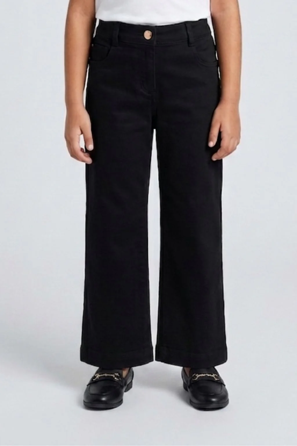 Black Straight Fit Pant P1453