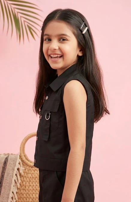 Black Vest Top TG6414 - Image 3