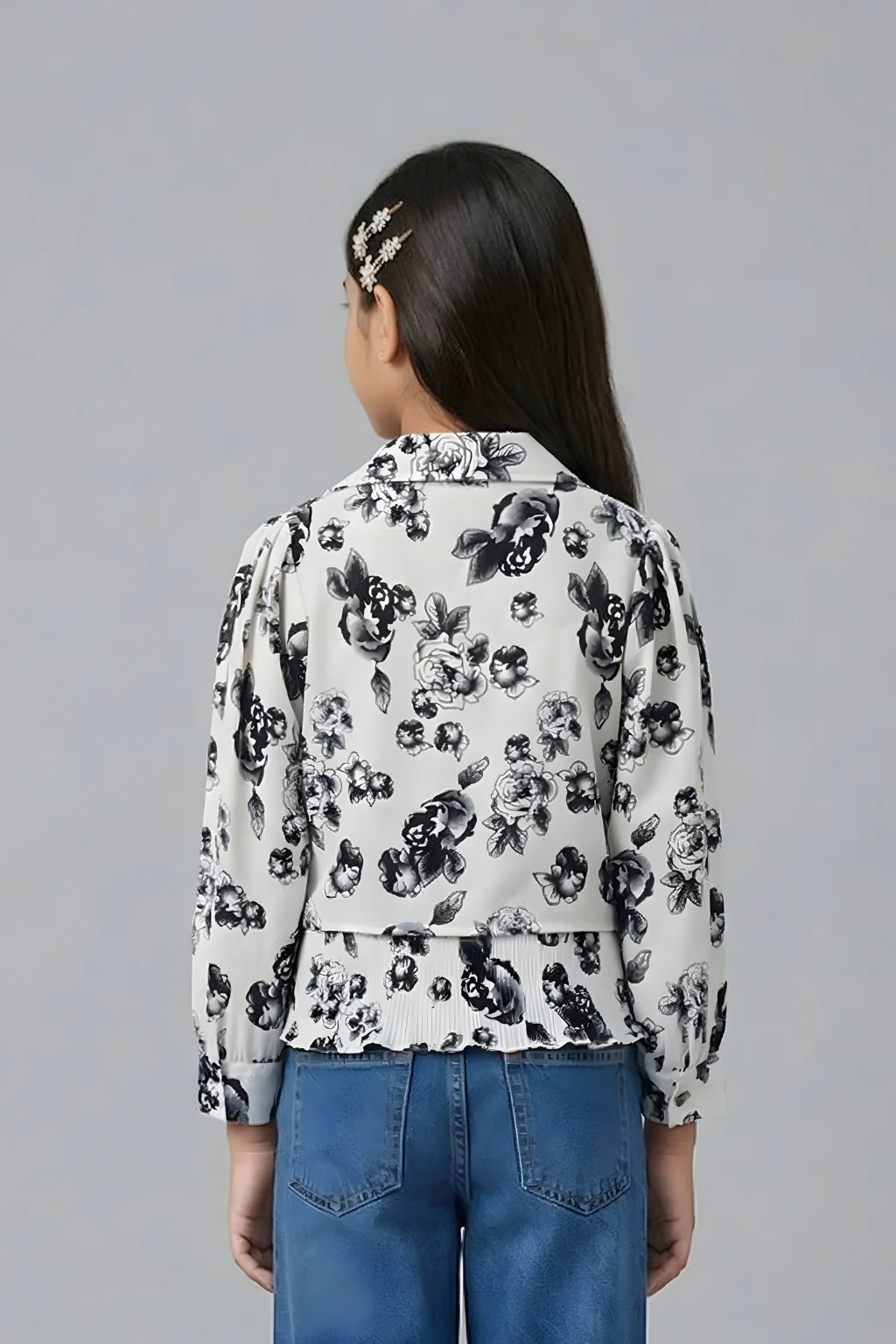Black & White Floral Top TG6275 - Image 2