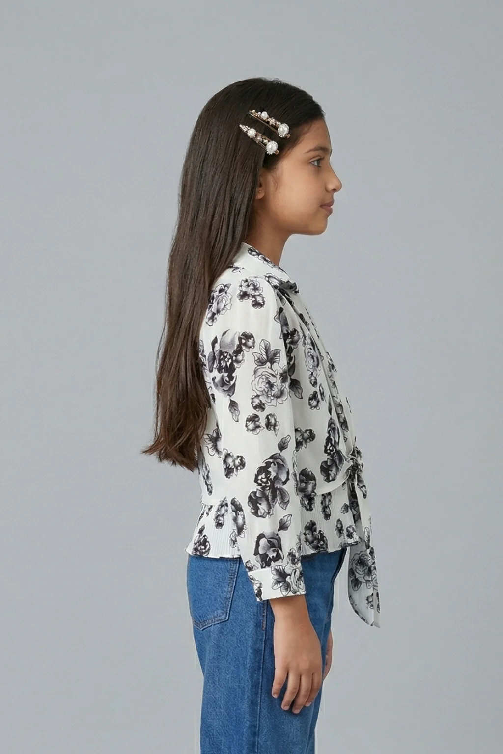 Black & White Floral Top TG6275 - Image 3