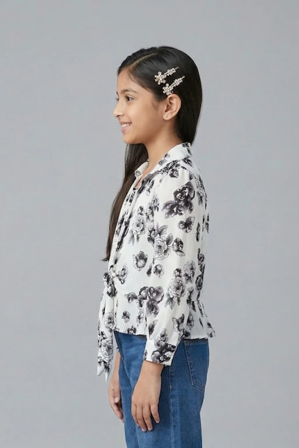 Black & White Floral Top TG6275 - Image 4