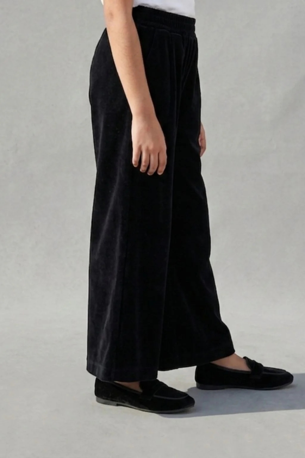 Black Wide-Leg Comfort Pants P1667 - Image 4