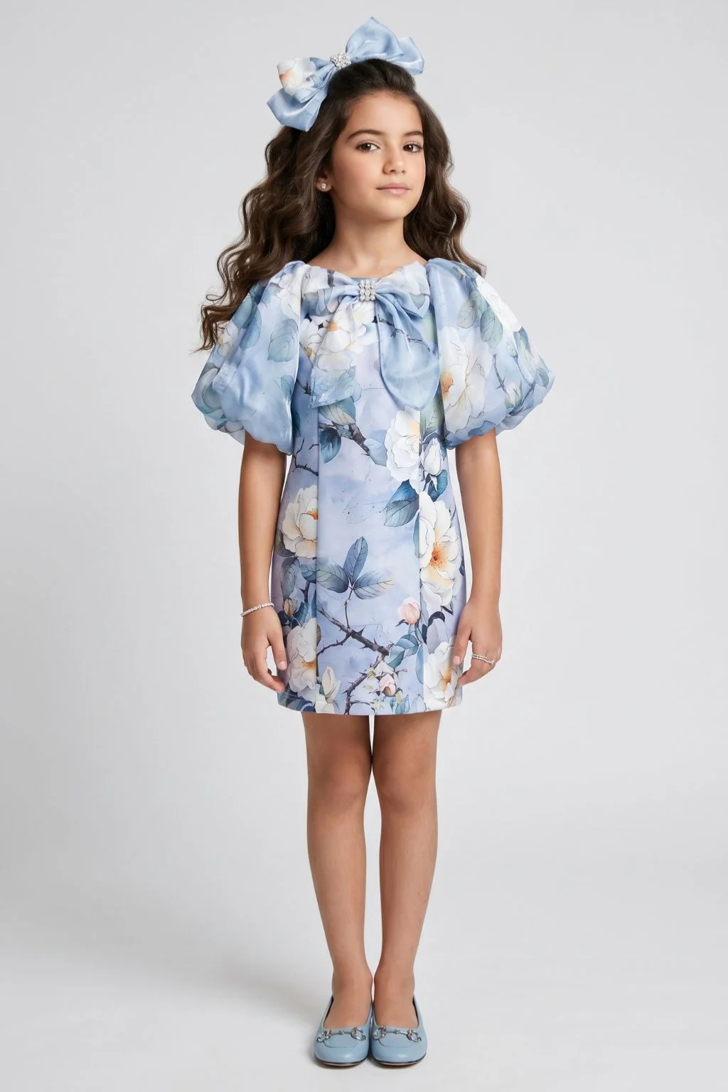 Blue Printed Cotton Summer Wear M2529 - Image 3