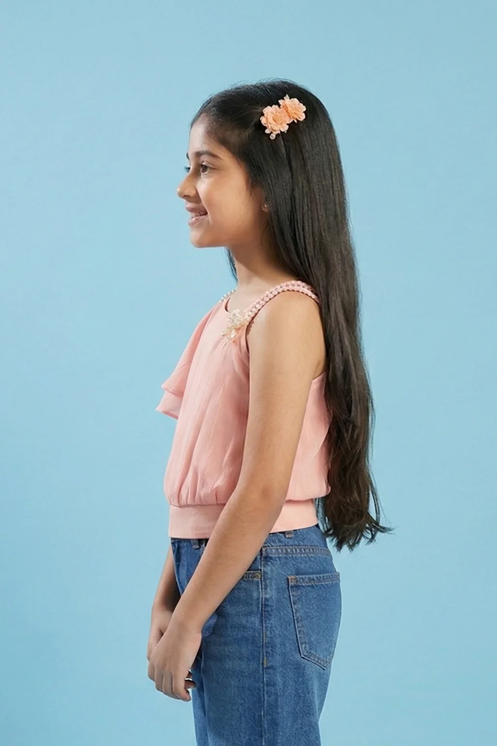 Blush One-Shoulder Ruffle Top TG6173 - Image 3