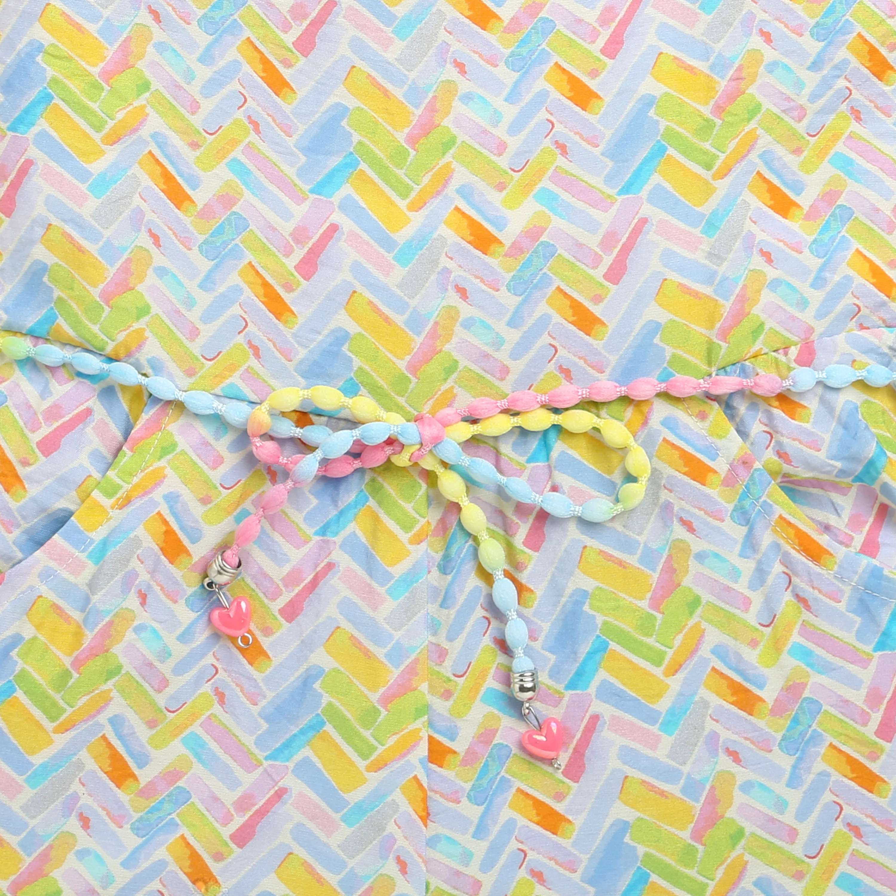 Breezy Yellow Geometric Print Jumpsuit JP359 - Image 8