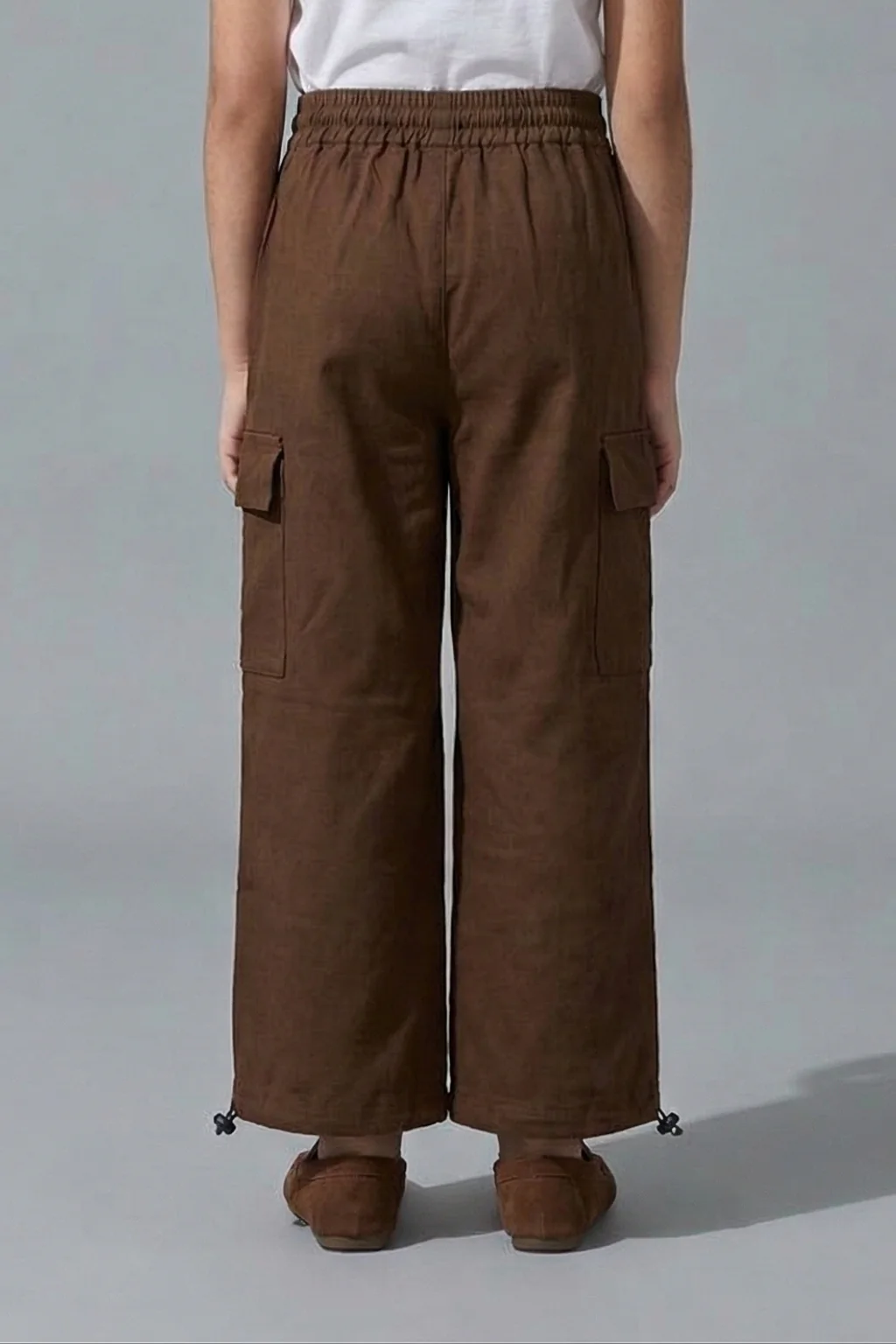 Brown Cargo Pants P1561 - Image 2