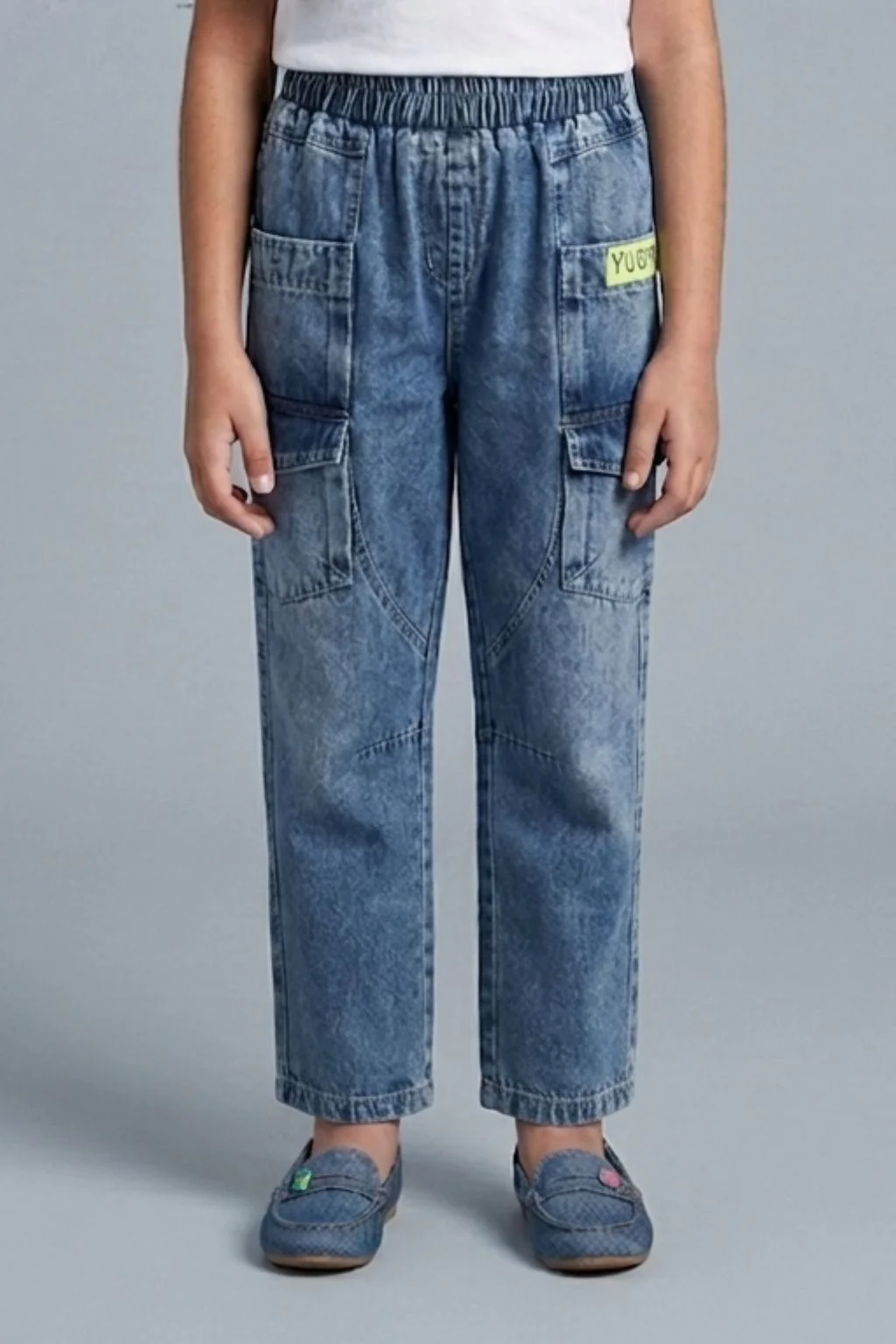 Cargo Jeans with side pockets P1606
