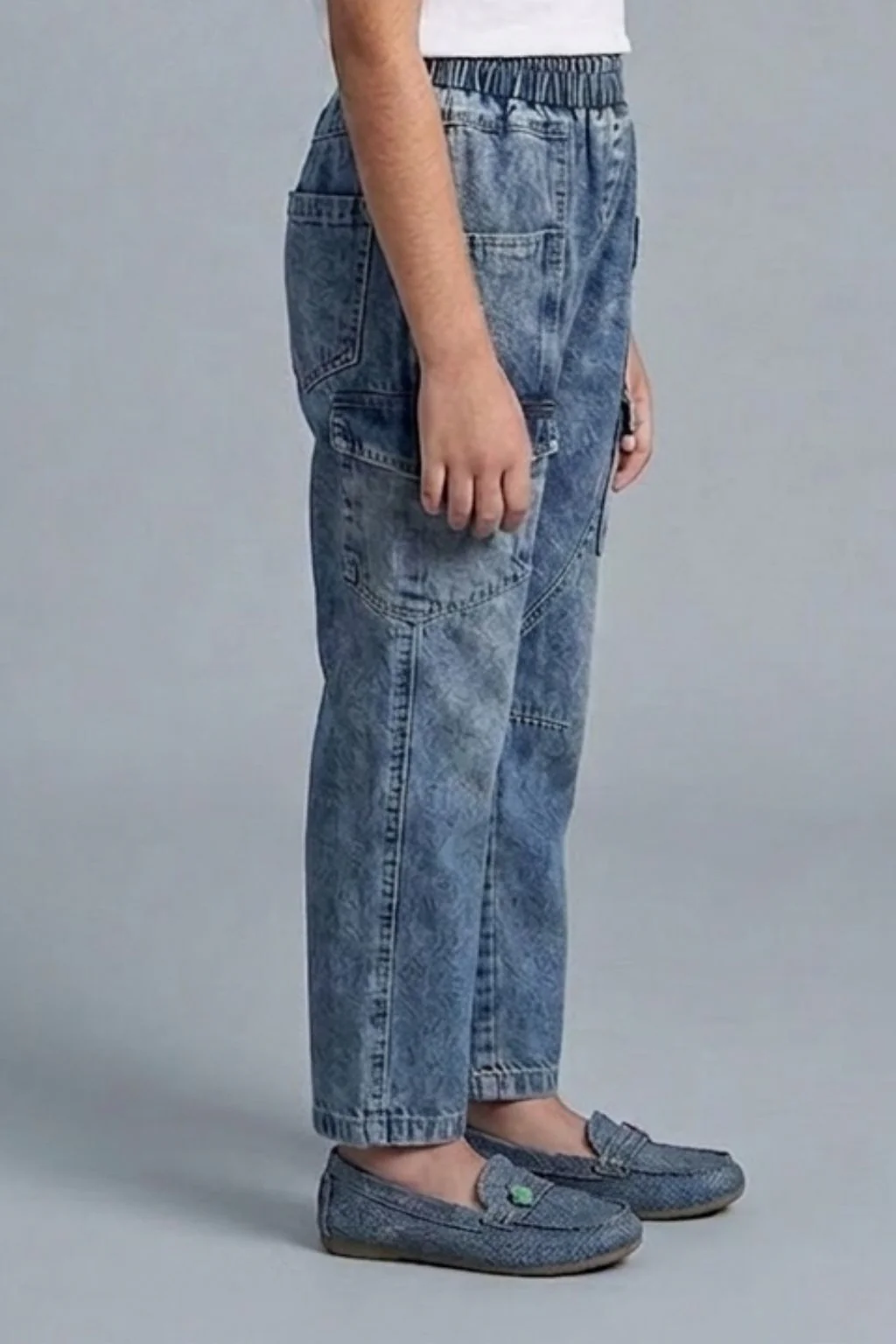 Cargo Jeans with side pockets P1606 - Image 4