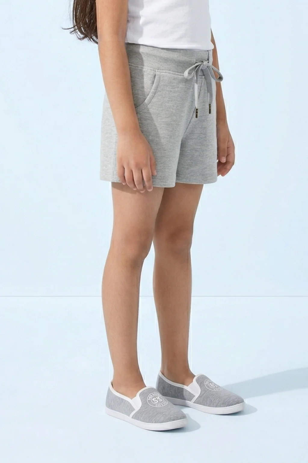 Classic Grey Drawstring Shorts H870 - Image 3