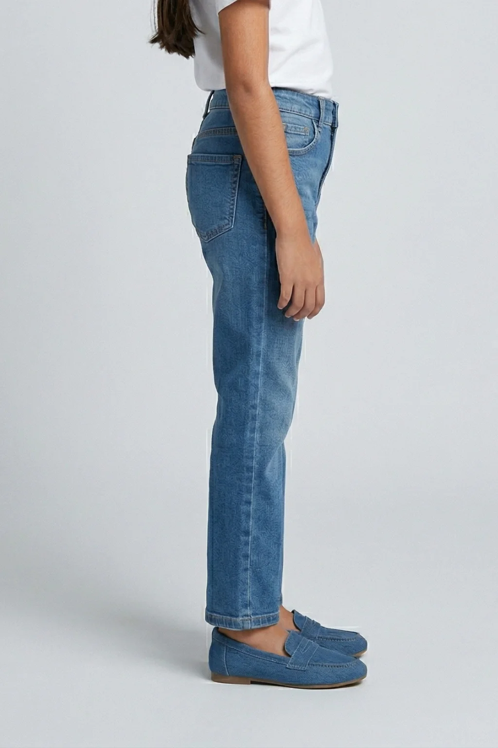 Classic Light Blue Straight-Leg Denim Jeans P1546 - Image 3
