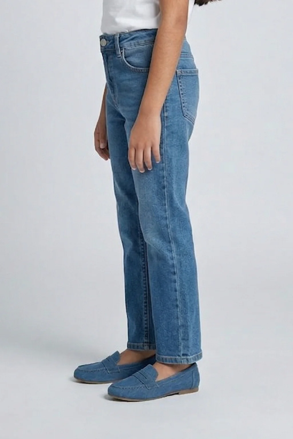 Classic Light Blue Straight-Leg Denim Jeans P1546 - Image 4