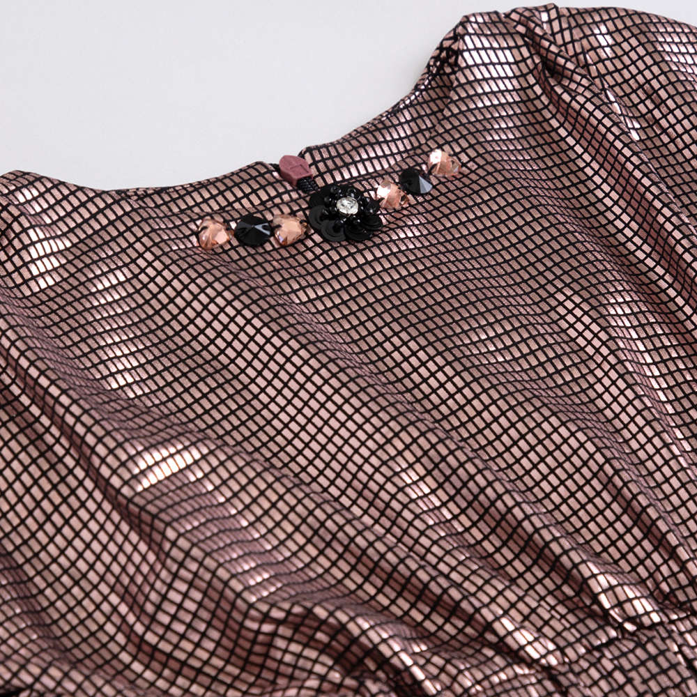 Copper Printed Peplum Top TG6047 - Image 7