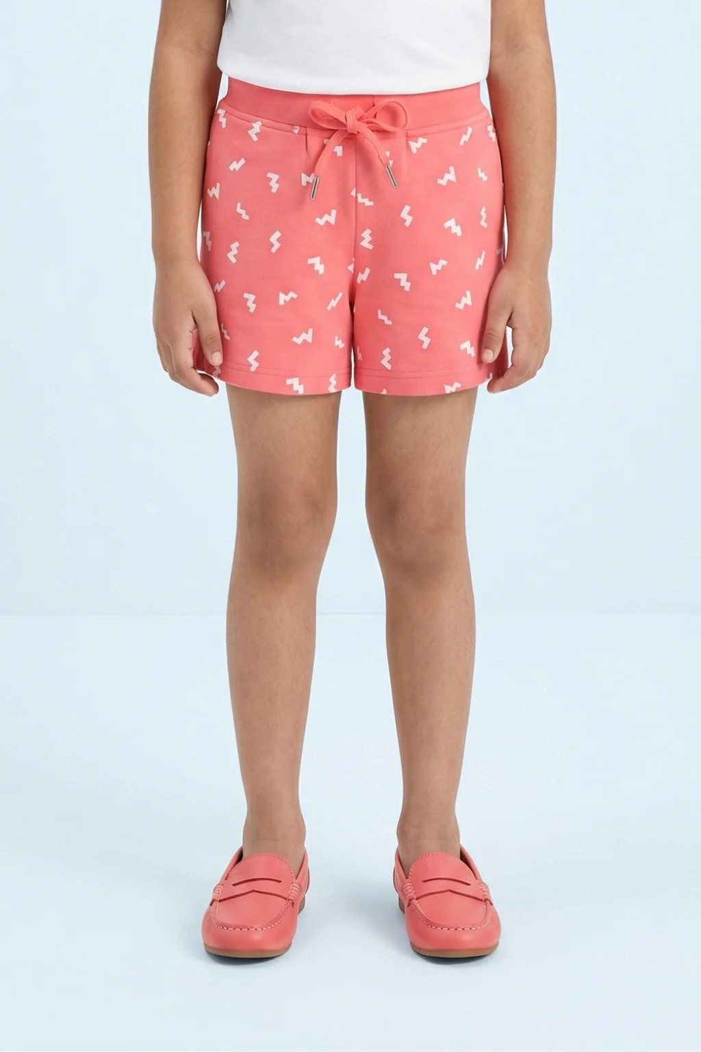 Coral Leaf Print Shorts H938