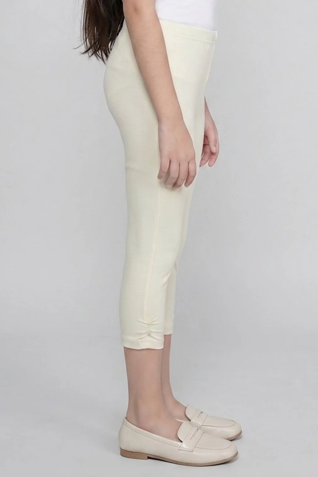 Cream Stretch Capri LG725 - Image 3