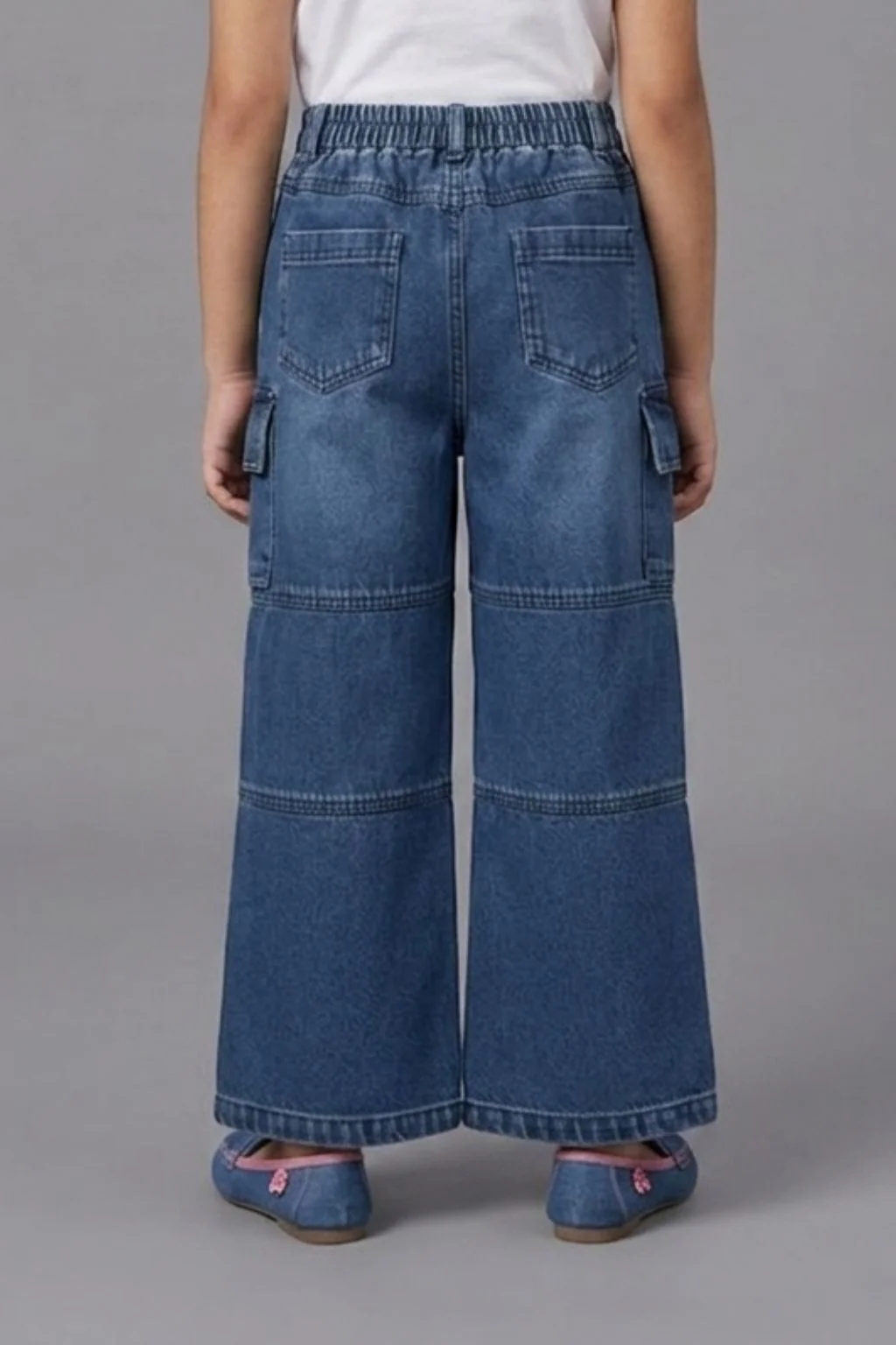 Dark Blue Barbie Cargo Jeans BAP600 - Image 2