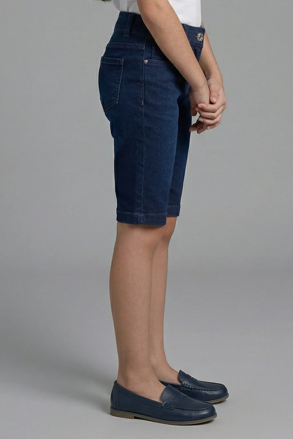Dark Blue Denim Pedal Pants PD0040 - Image 3