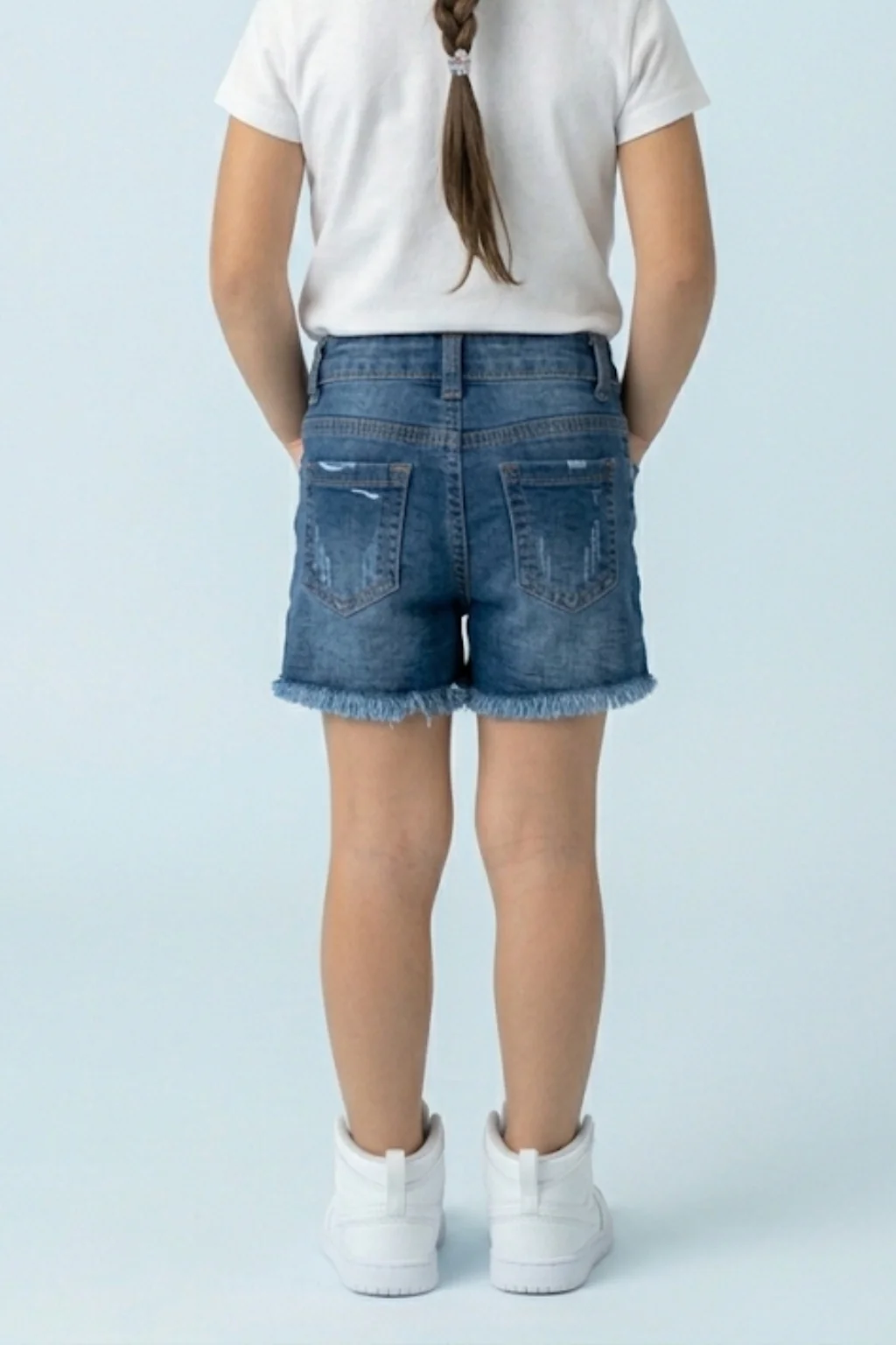 Dark Blue Denim Shorts H948 - Image 2