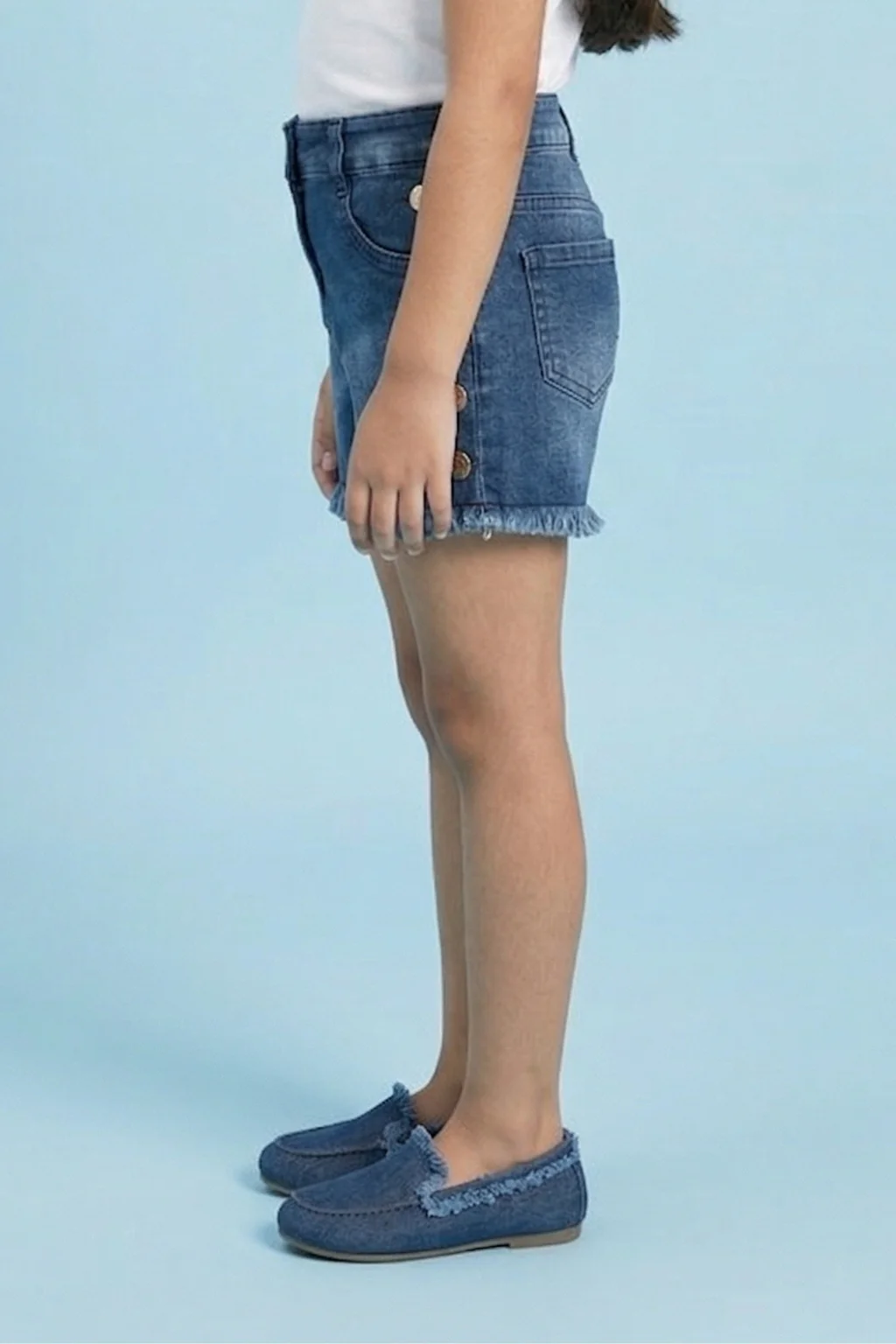 Dark Blue Denim Shorts H959 - Image 3