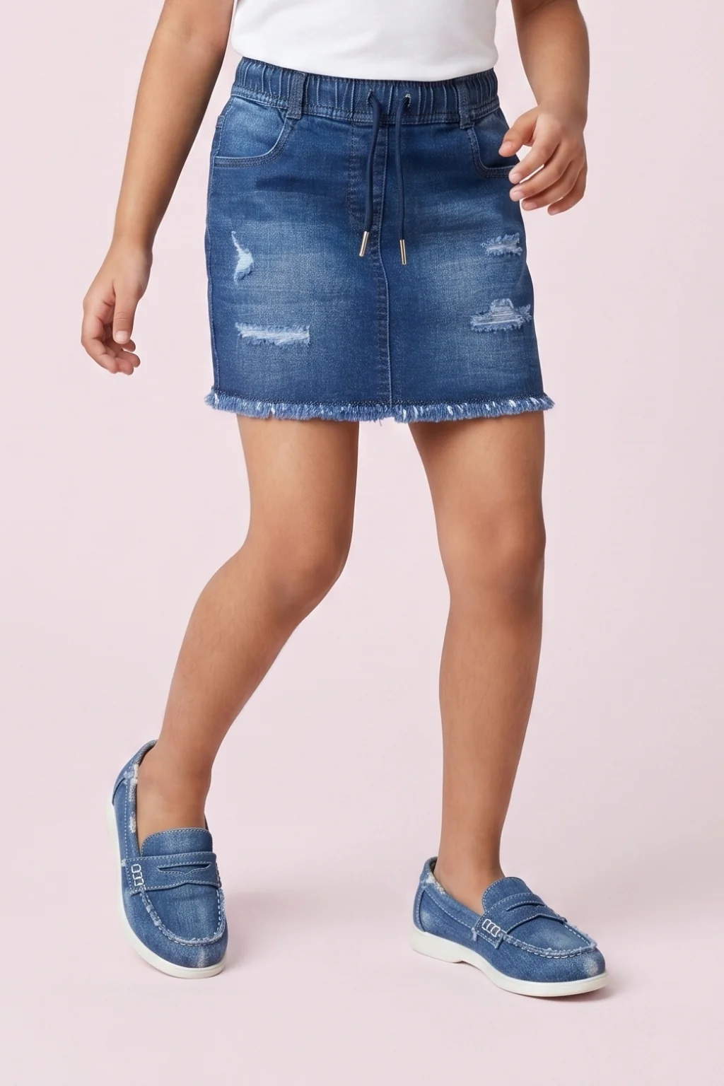 Dark Blue Denim Skirt S873