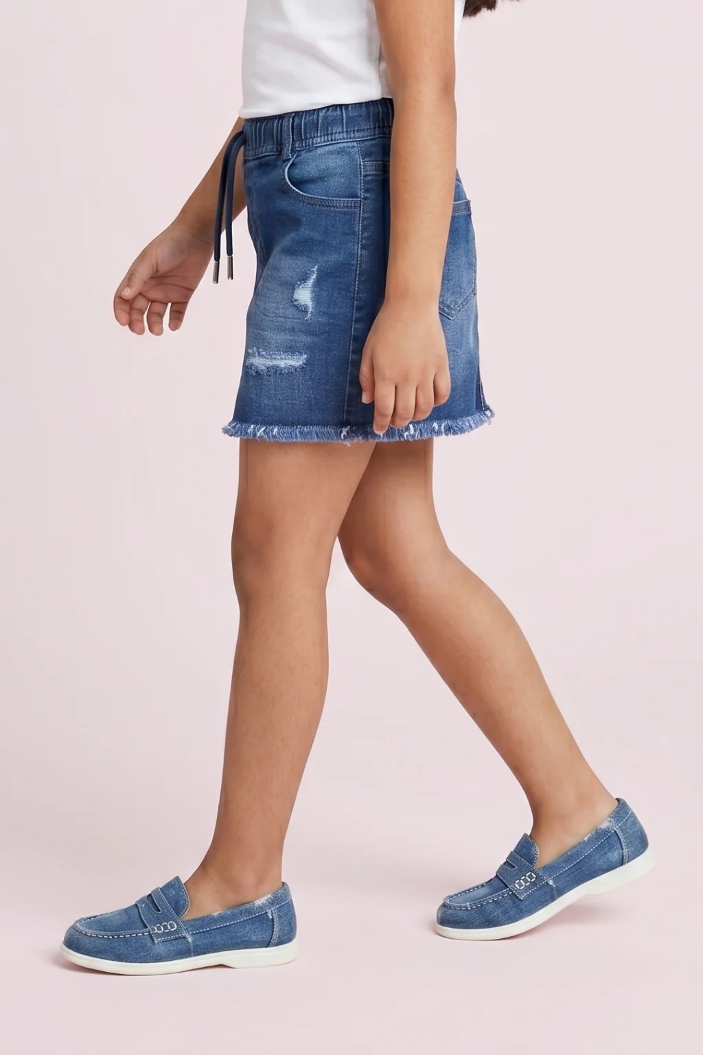 Dark Blue Denim Skirt S873 - Image 3