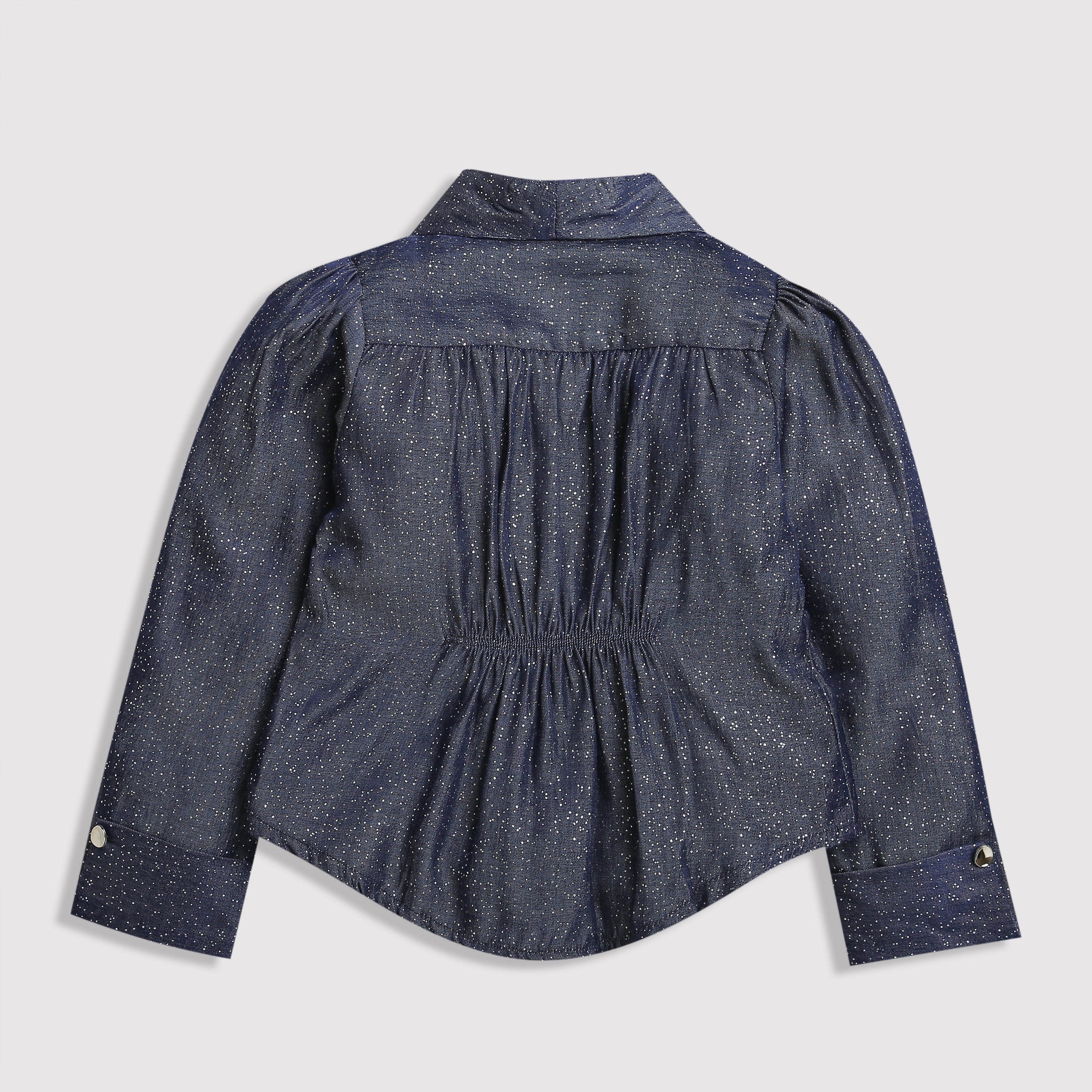 Dark Blue Puff Sleeve Top TG6056 - Image 6