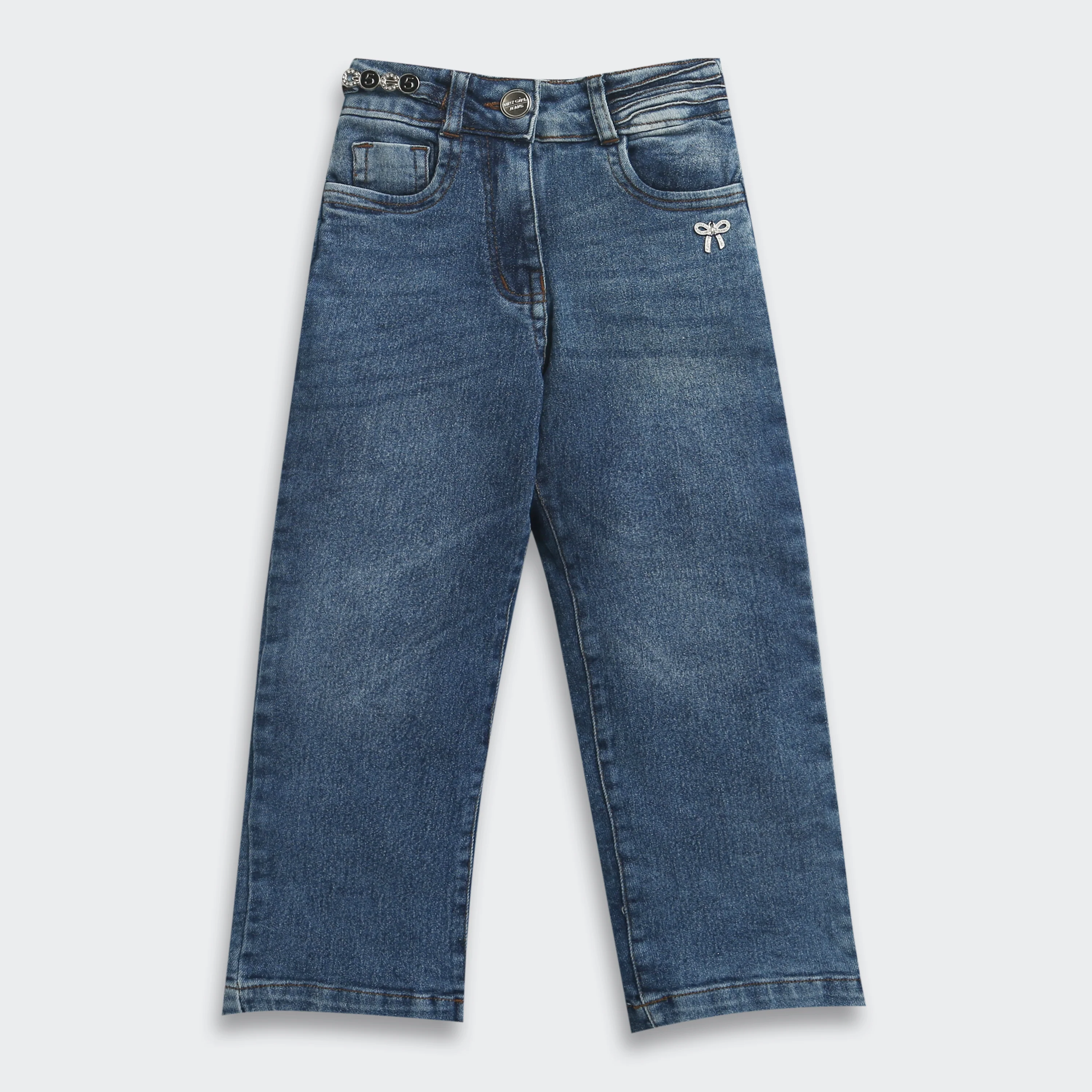 Dark Blue Straight Fit Denim Jeans P1526 - Image 5