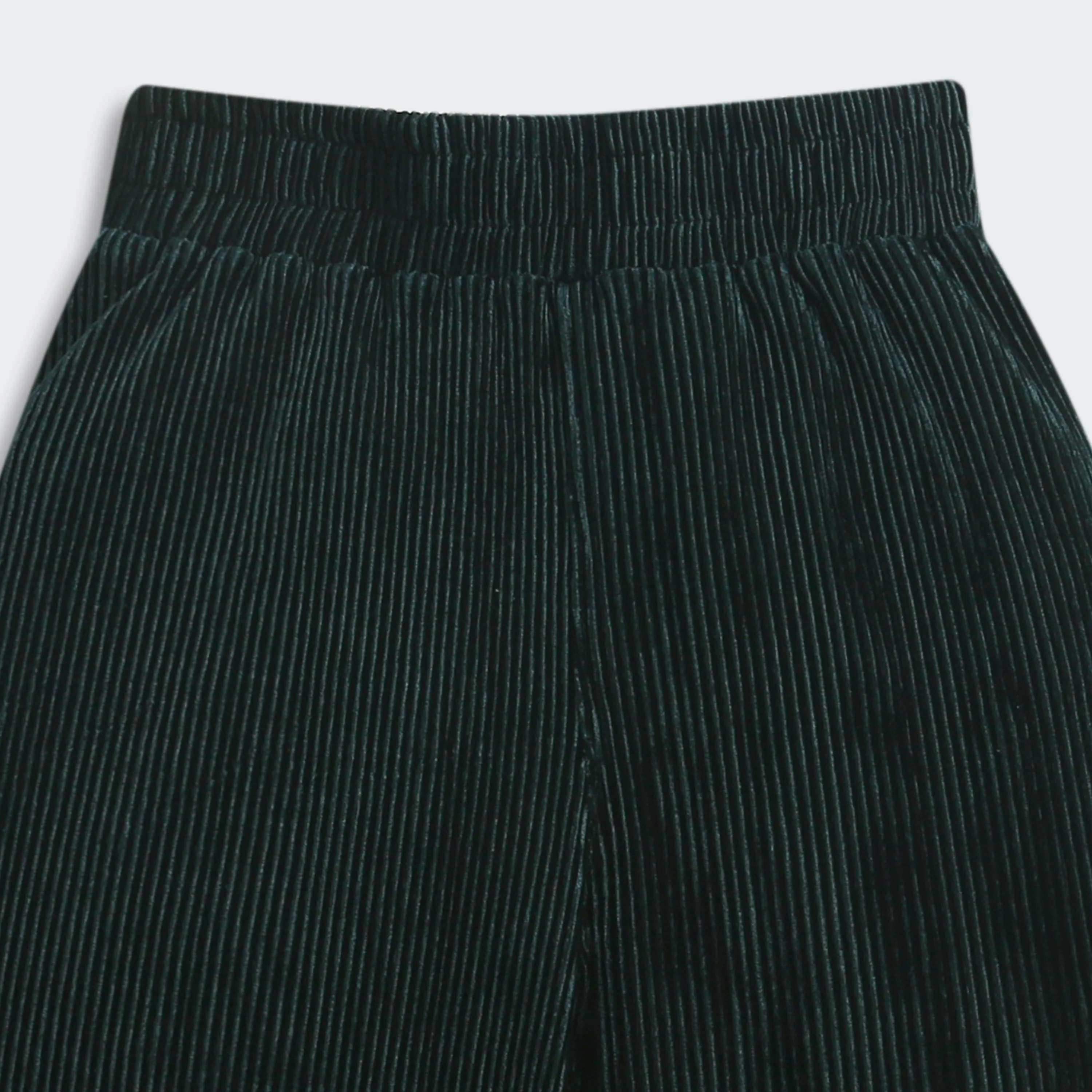 Dark Green Ribbed Flared Pants PL251 - Image 7