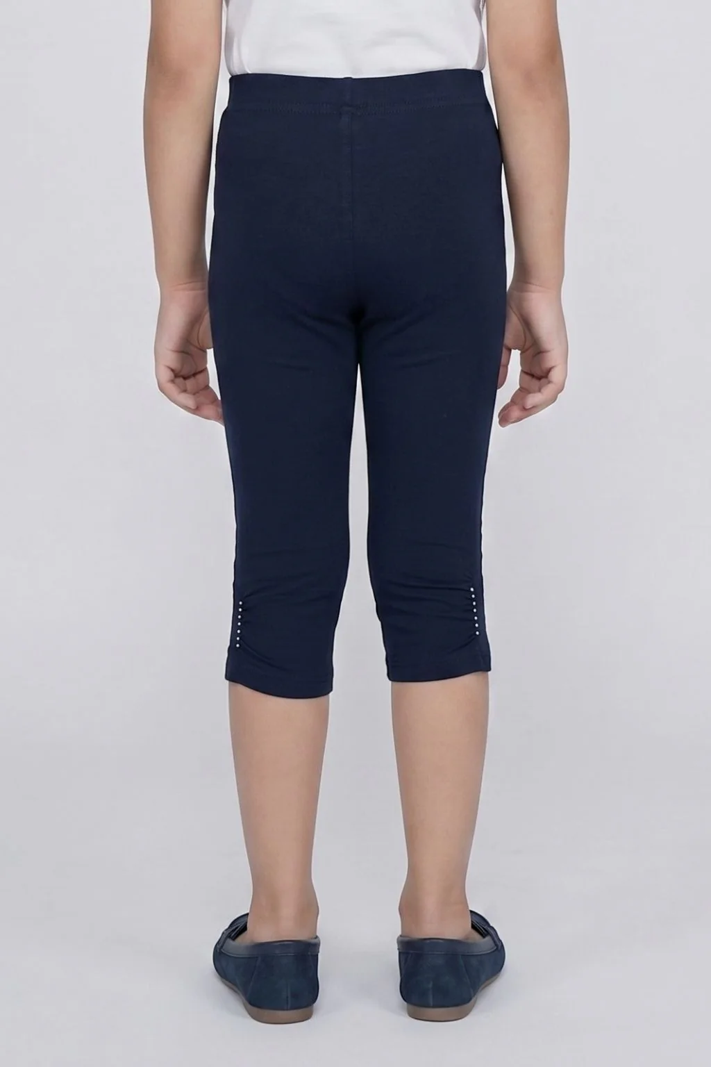 Deep Navy 3/4th Stretch Leggings LG725 - Image 2