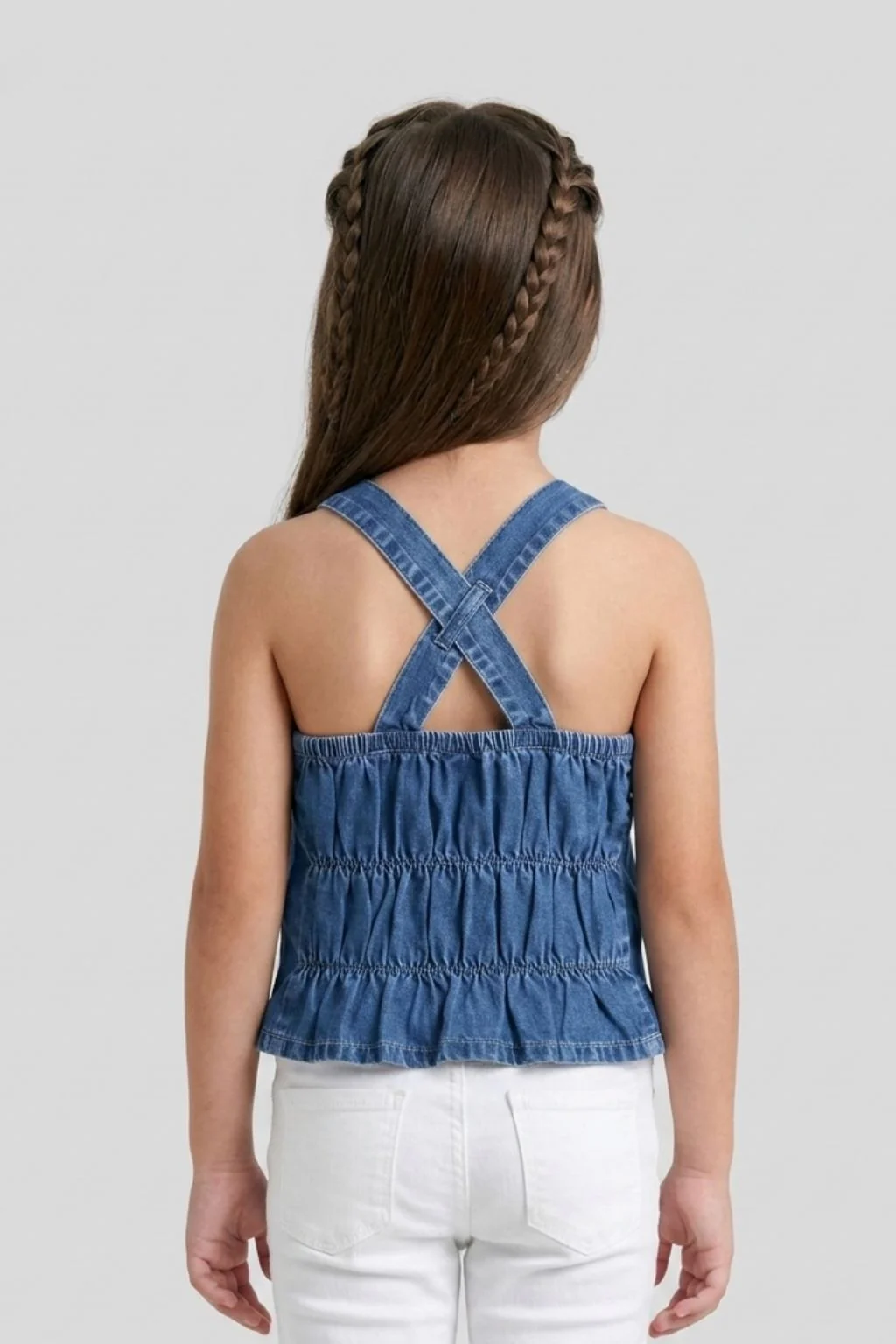 Denim Barbie Pinafore Top BATP2062 - Image 2