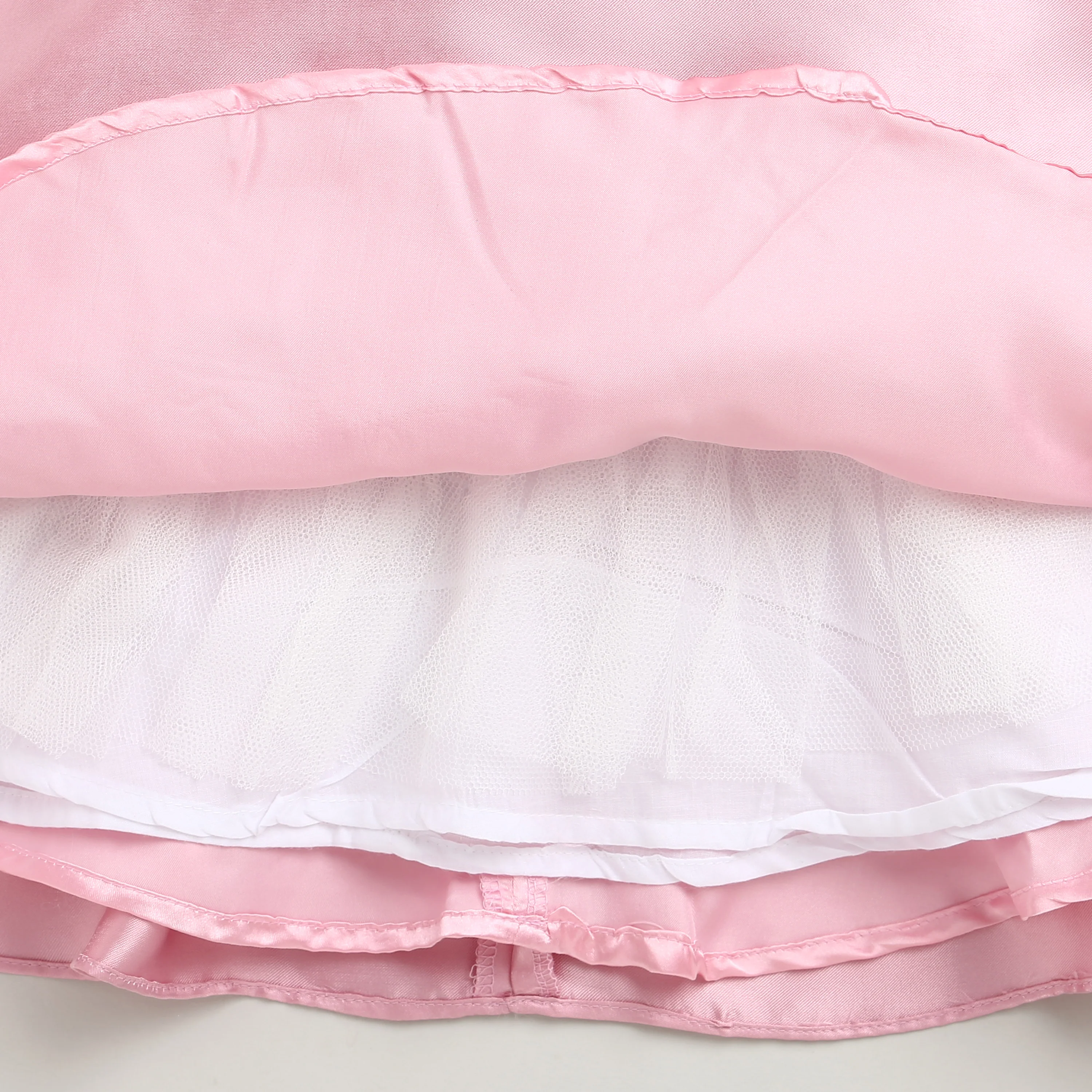 Elegant Party Look Pink Satin Fit & Flare Dress F624 - Image 9