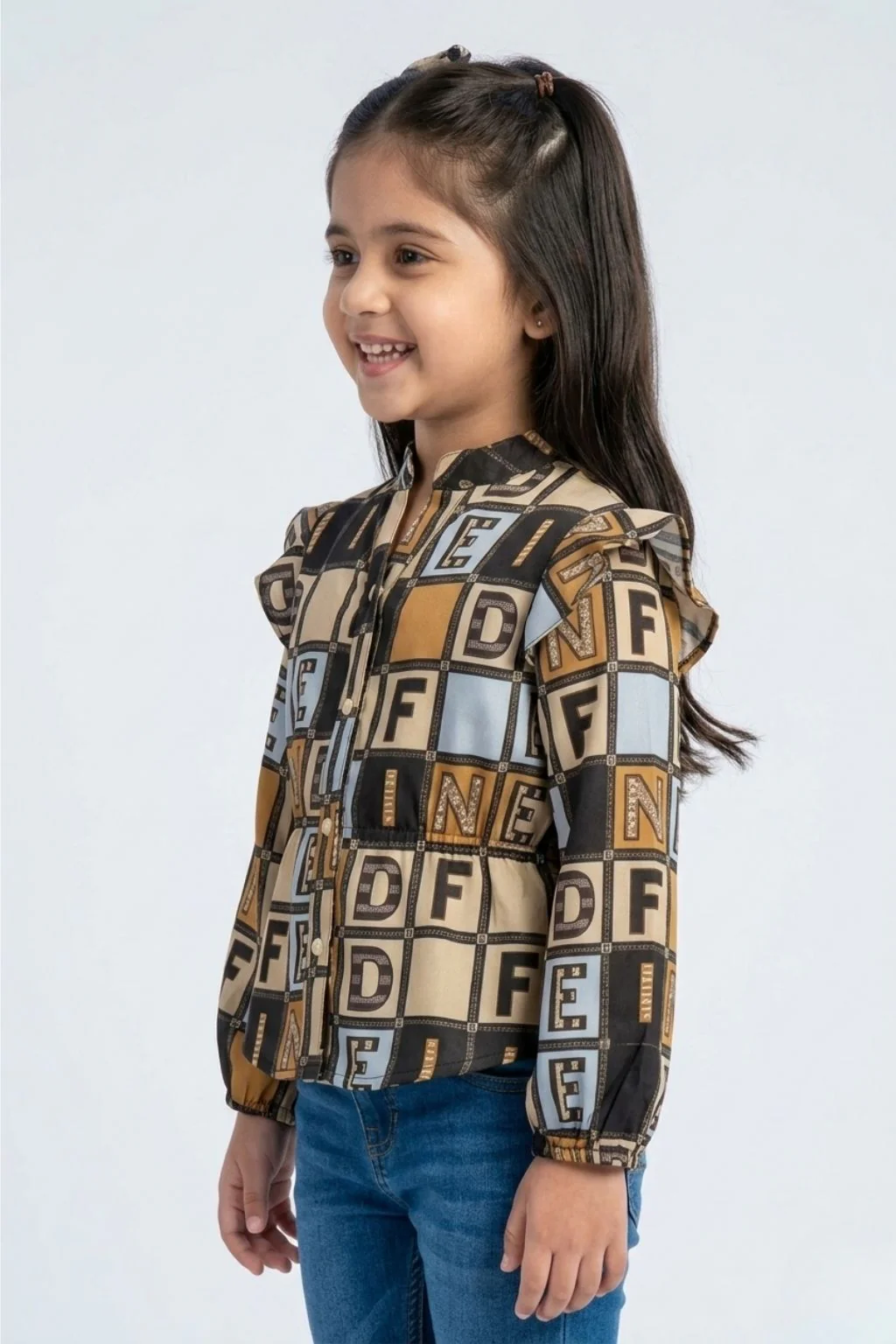 Fawn Geometric Print Shirt Top TG6072 - Image 3