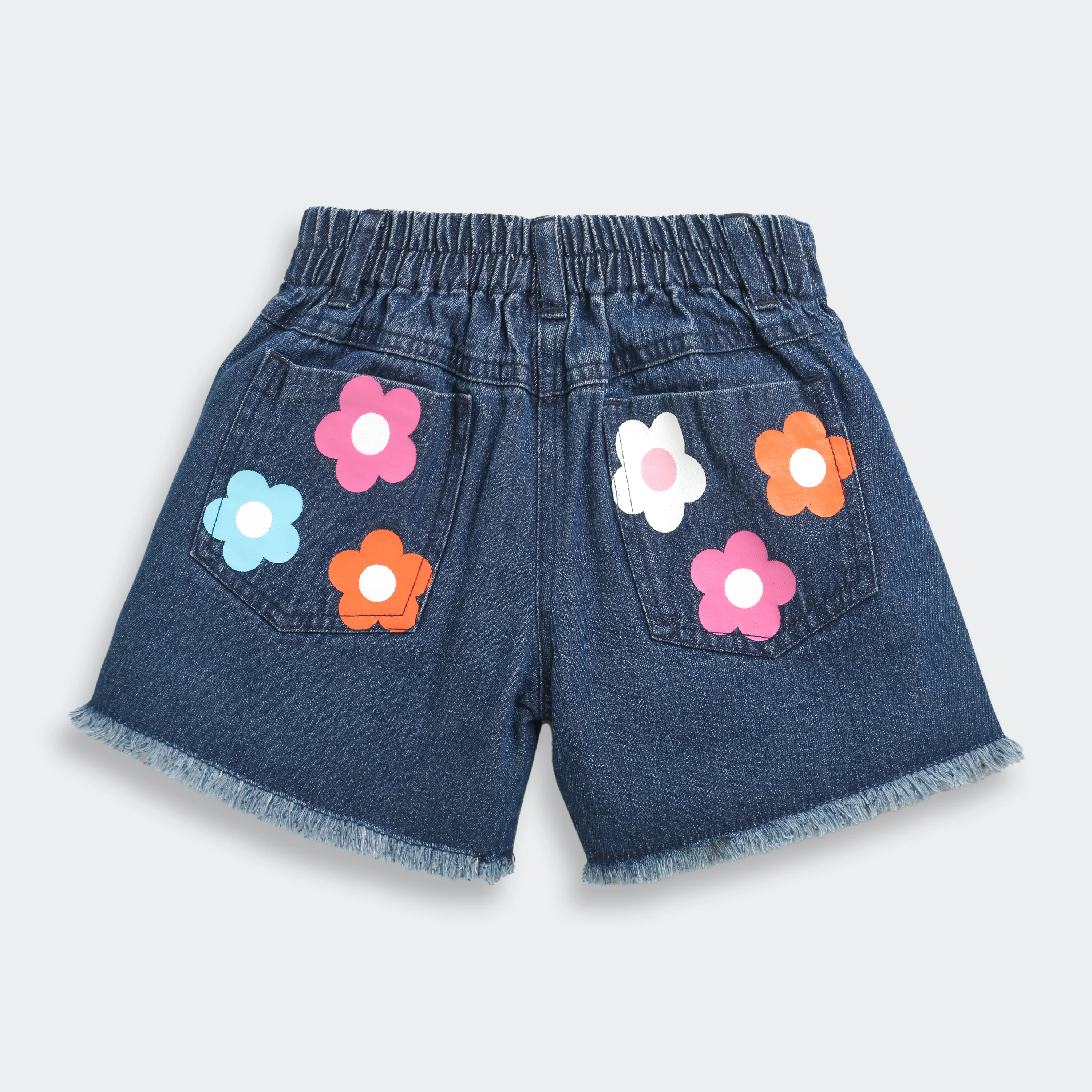 Floral Printed Denim Shorts H999 - Image 6