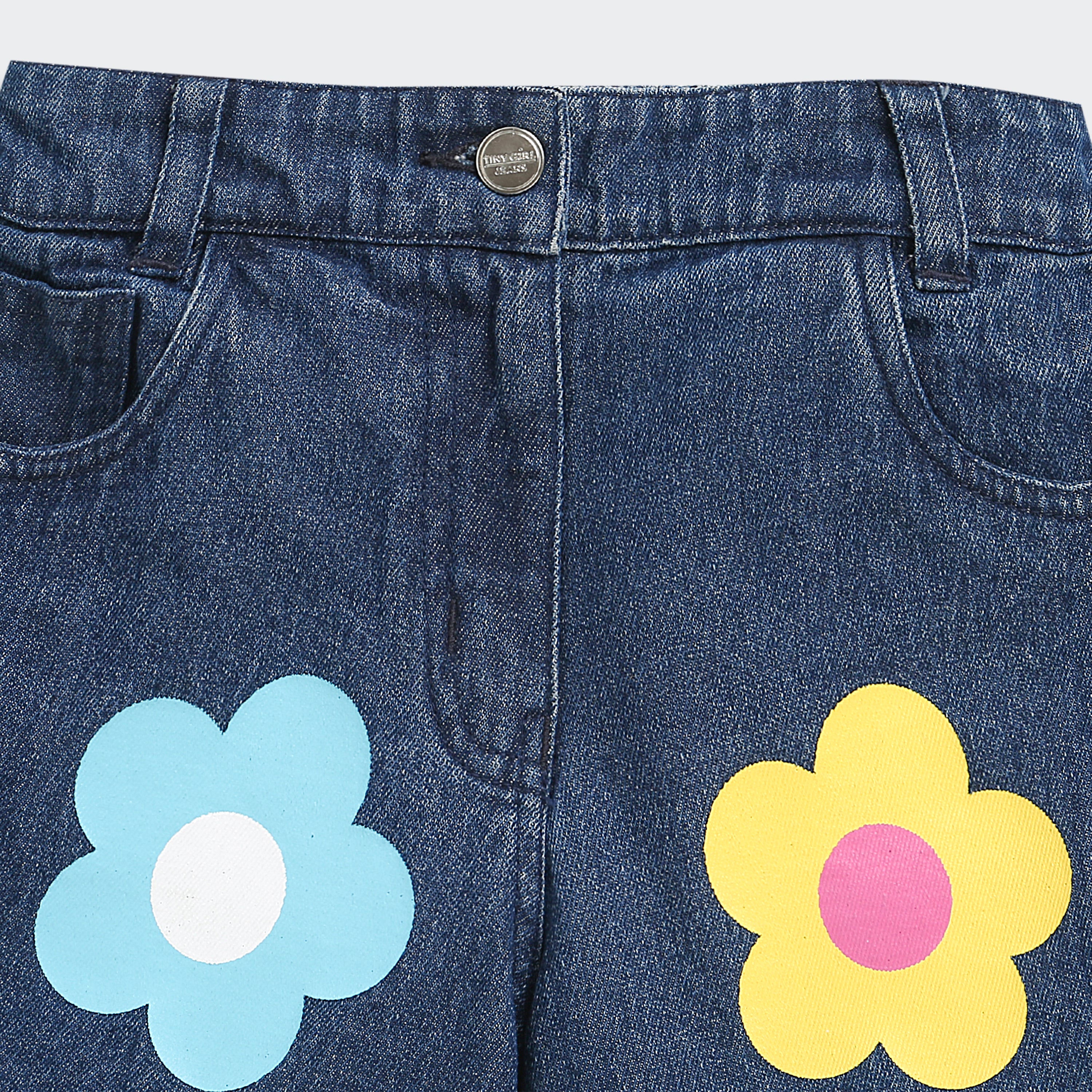 Floral Printed Denim Shorts H999 - Image 7