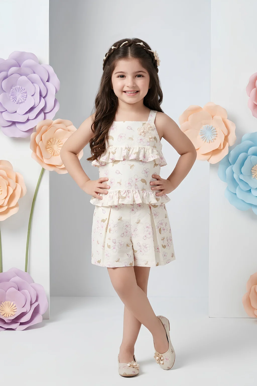 Floral Ruffle Co-Ord Set 1090
