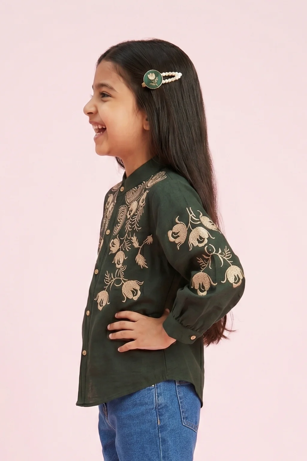 Full Sleeves Rama Bloom Embroidered Shirt TG6528 - Image 3