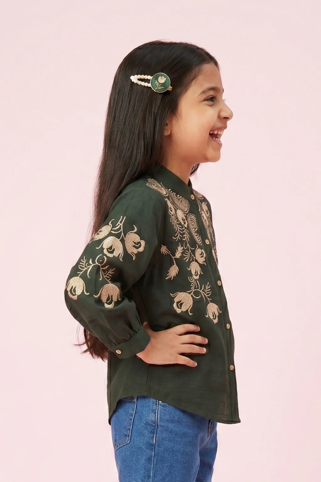 Full Sleeves Rama Bloom Embroidered Shirt TG6528 - Image 4