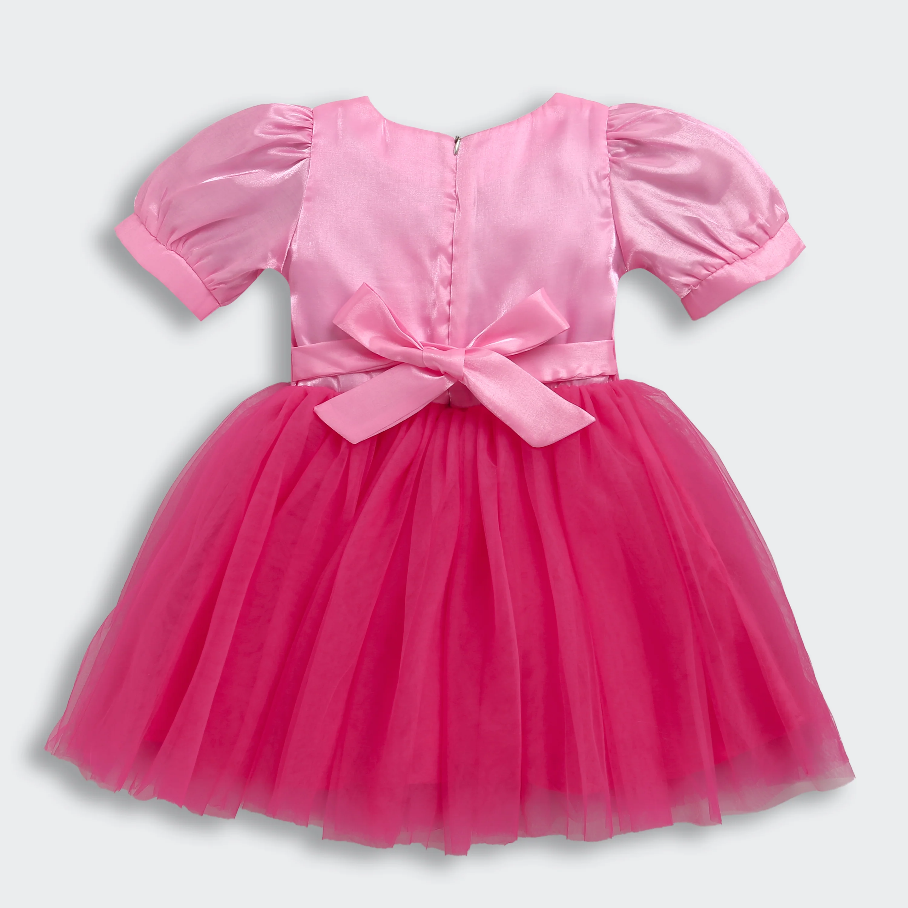 Girls Barbie Bow Tulle Party Dress BAF224 - Image 7