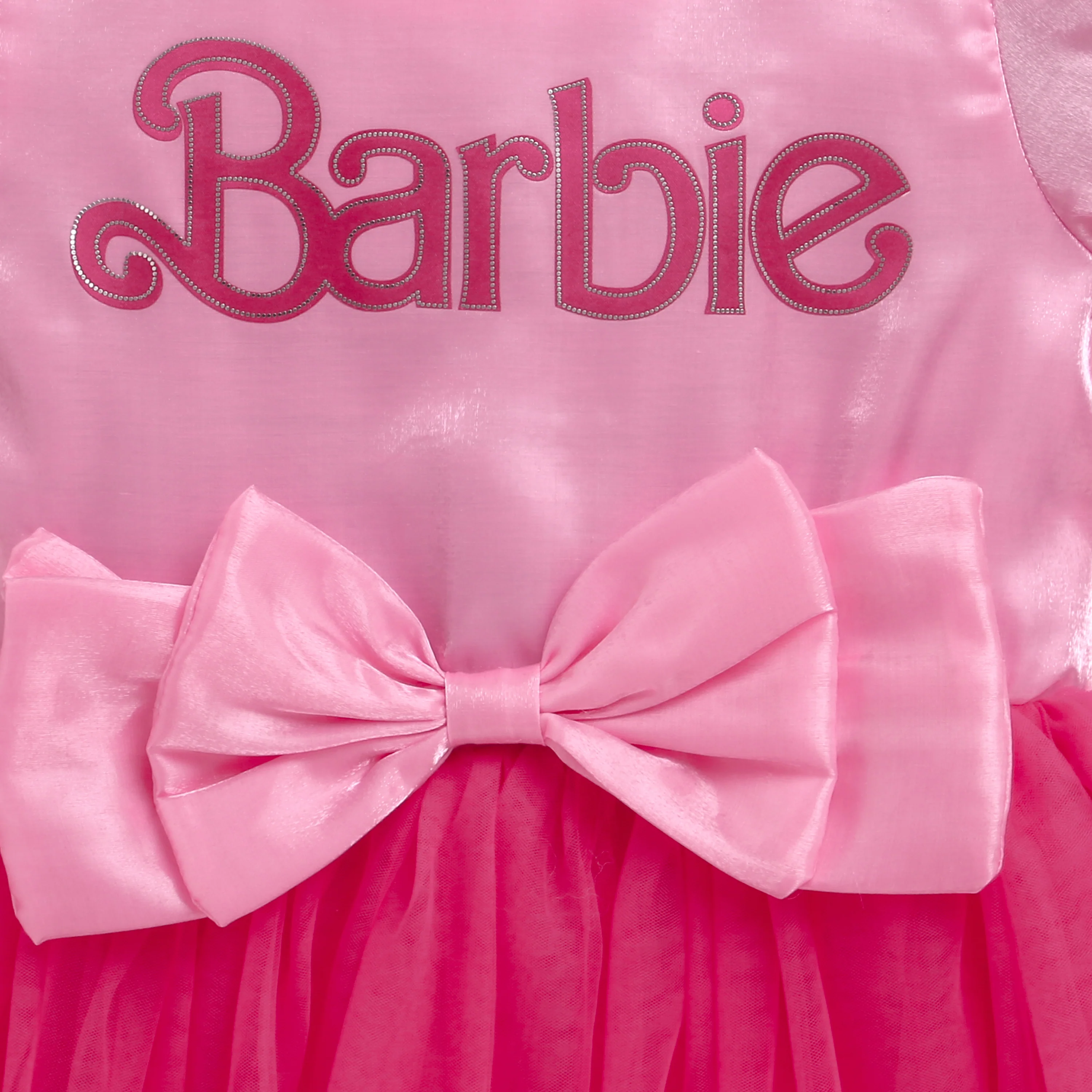 Girls Barbie Bow Tulle Party Dress BAF224 - Image 9