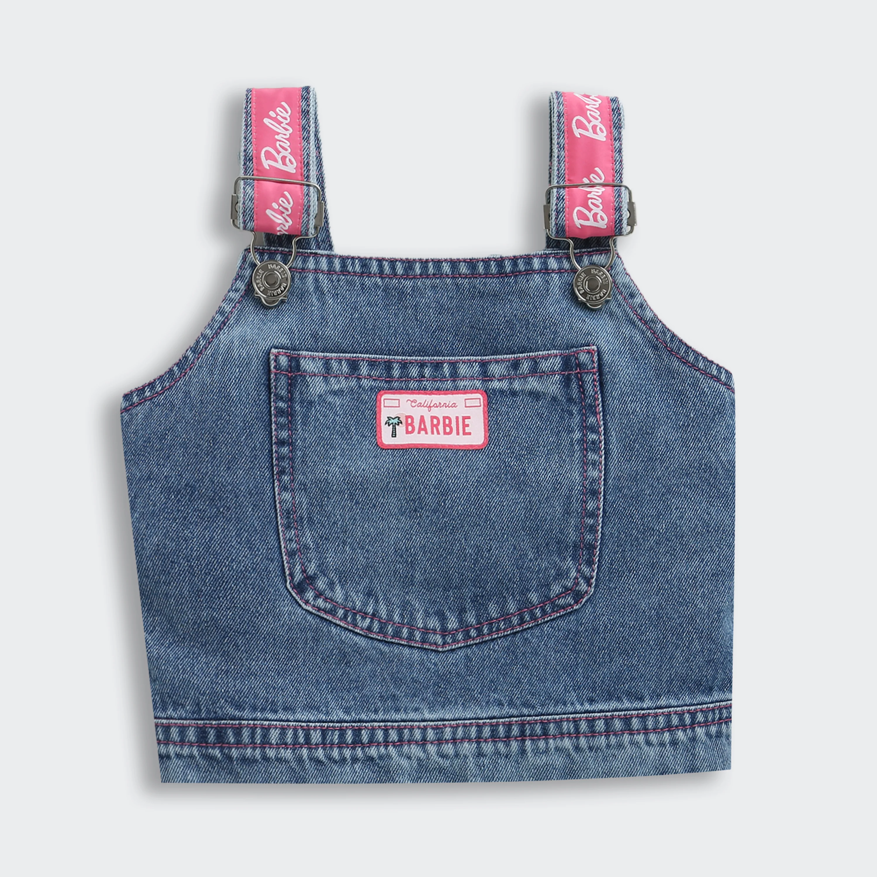 Girls Barbie Denim Strap Top BATP2115 - Image 5